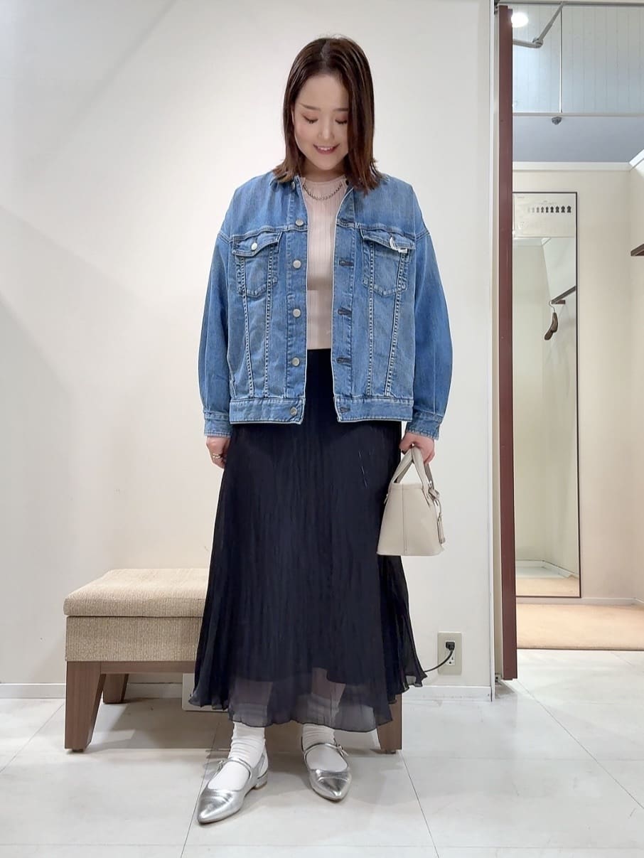 YUIさんの「UNTITLED｜【アンサンブル可/洗える】クルーネックニットカーディガン」を使ったコーディネート
