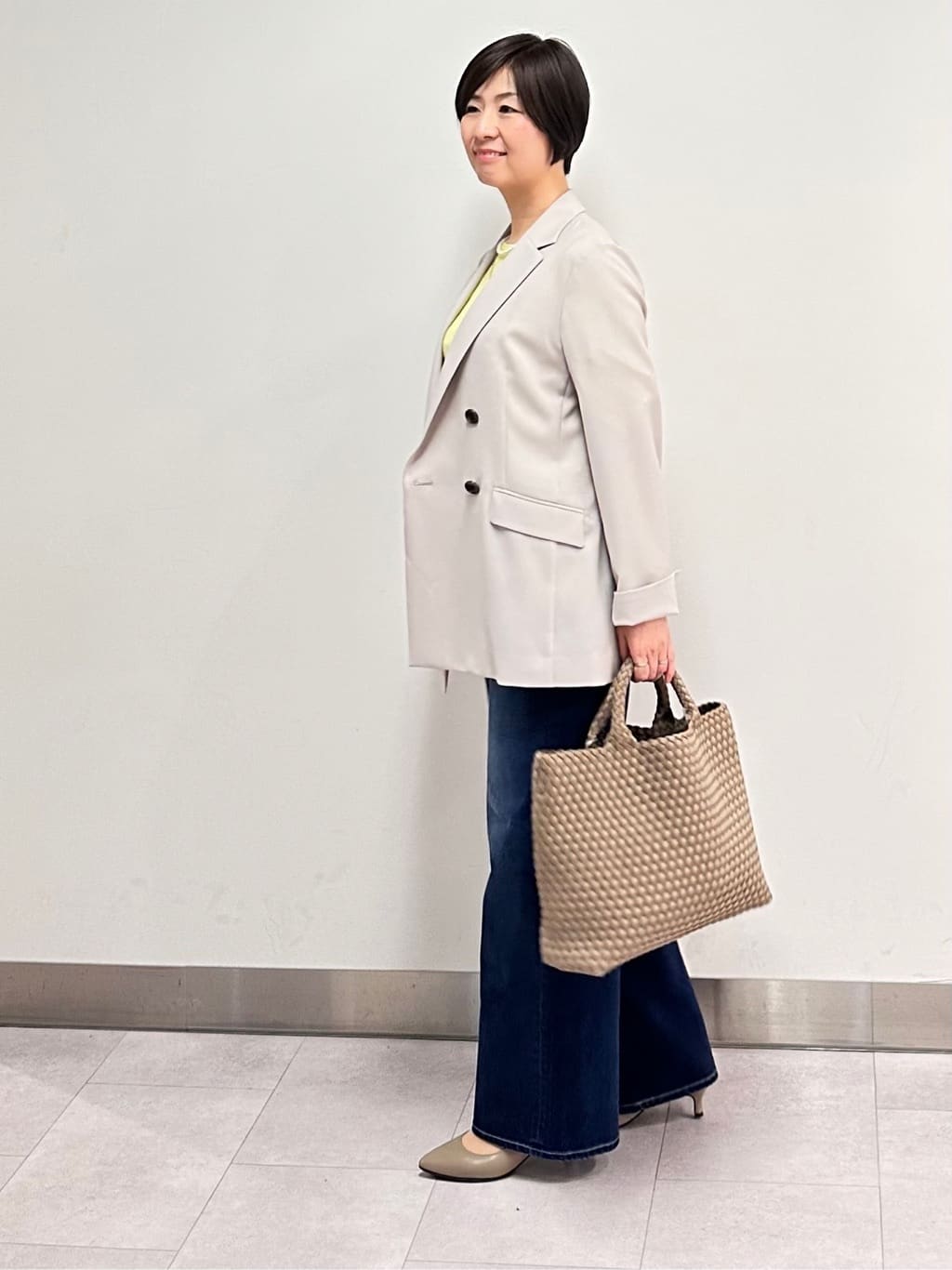 みなこさんの「UNTITLED｜【古畑星夏さん着用/人気デニム】MAKE&times;DENIM WIDE」を使ったコーディネート