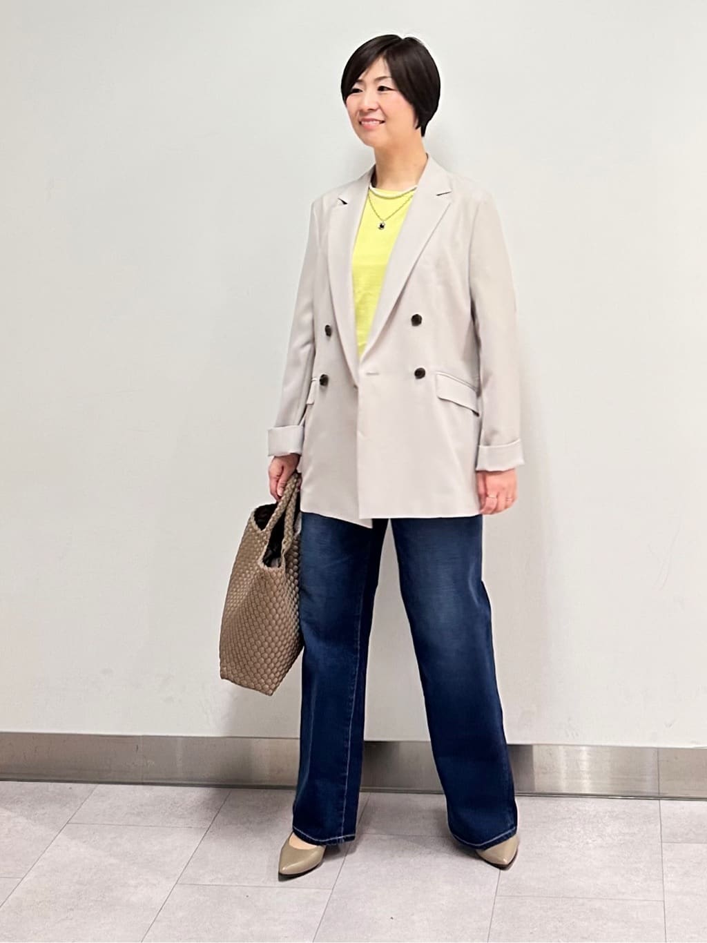 みなこさんの「UNTITLED｜【古畑星夏さん着用/人気デニム】MAKE&times;DENIM WIDE」を使ったコーディネート