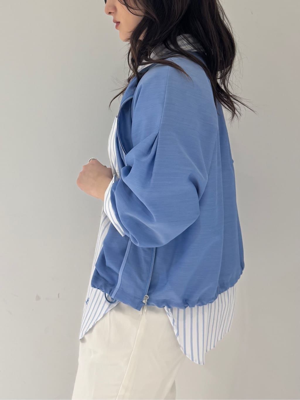 そんさんの「INDIVI｜【洗える／大人シアー】エアリー バルーンブルゾン」を使ったコーディネート