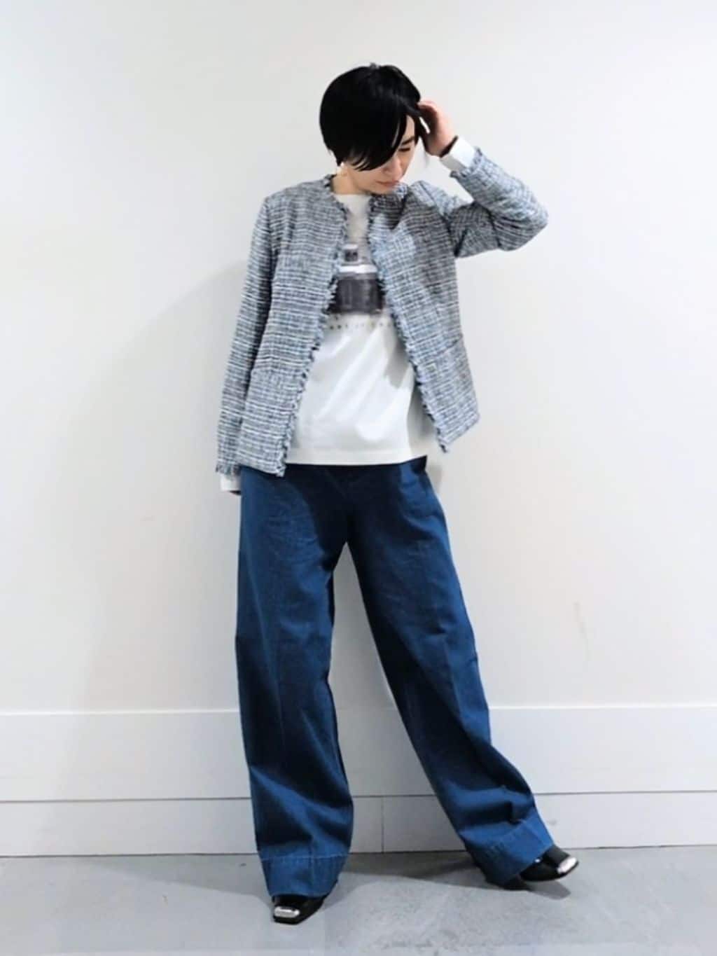 ミズタさんの「UNTITLED｜【仕事着/スーツ】ファンシーツイード ジャケット」を使ったコーディネート