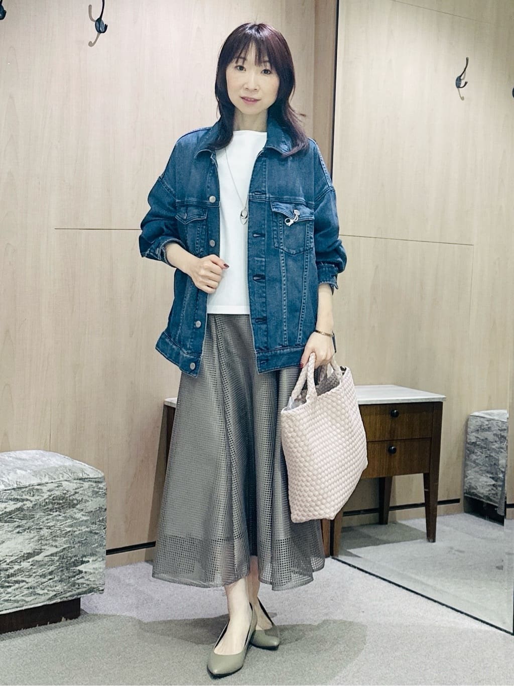 Miwaさんの「UNTITLED｜【洗える/清涼感】袖スリットニットプルオーバー」を使ったコーディネート