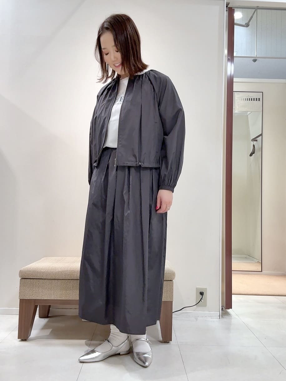 YUIさんの「UNTITLED｜【セットアップ可/はっ水】シャイニータイプライターブルゾン」を使ったコーディネート