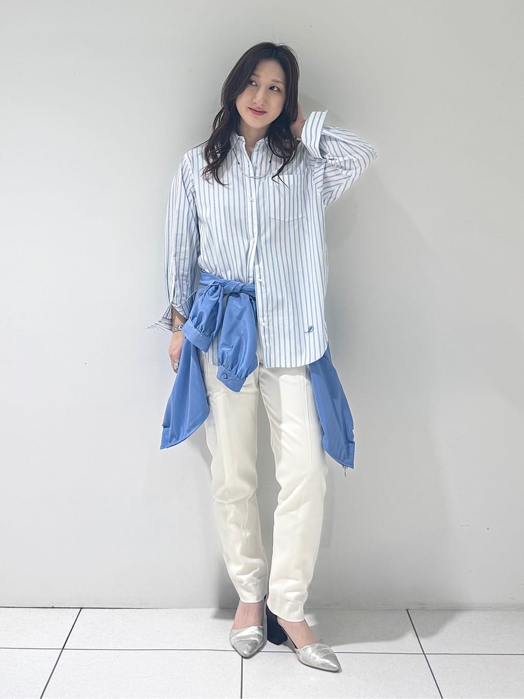そんさんの「INDIVI｜【洗える／大人シアー】エアリー バルーンブルゾン」を使ったコーディネート