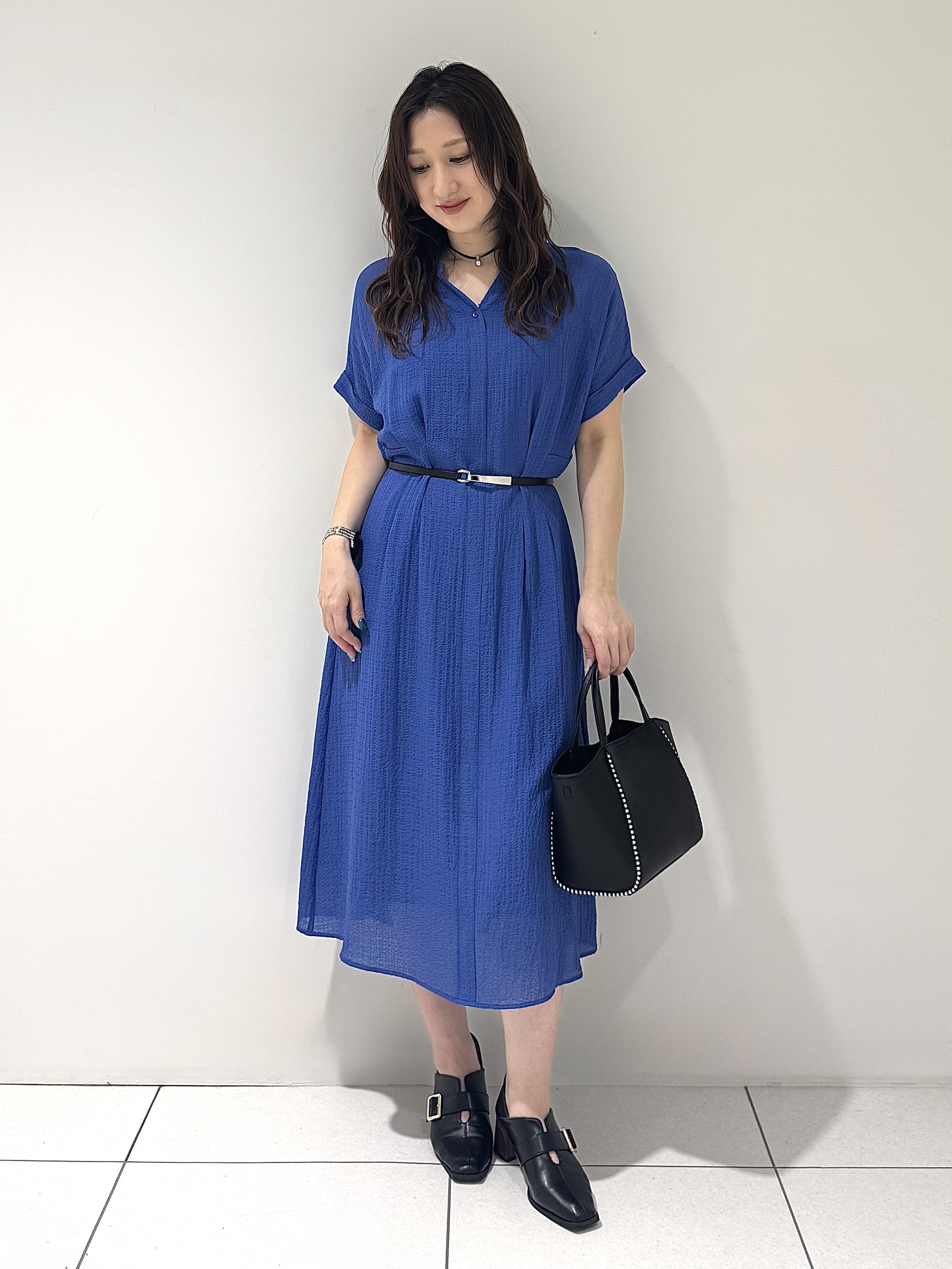 そんさんの「INDIVI｜【UVケア】着流しミドル丈カーディガンジャージ」を使ったコーディネート