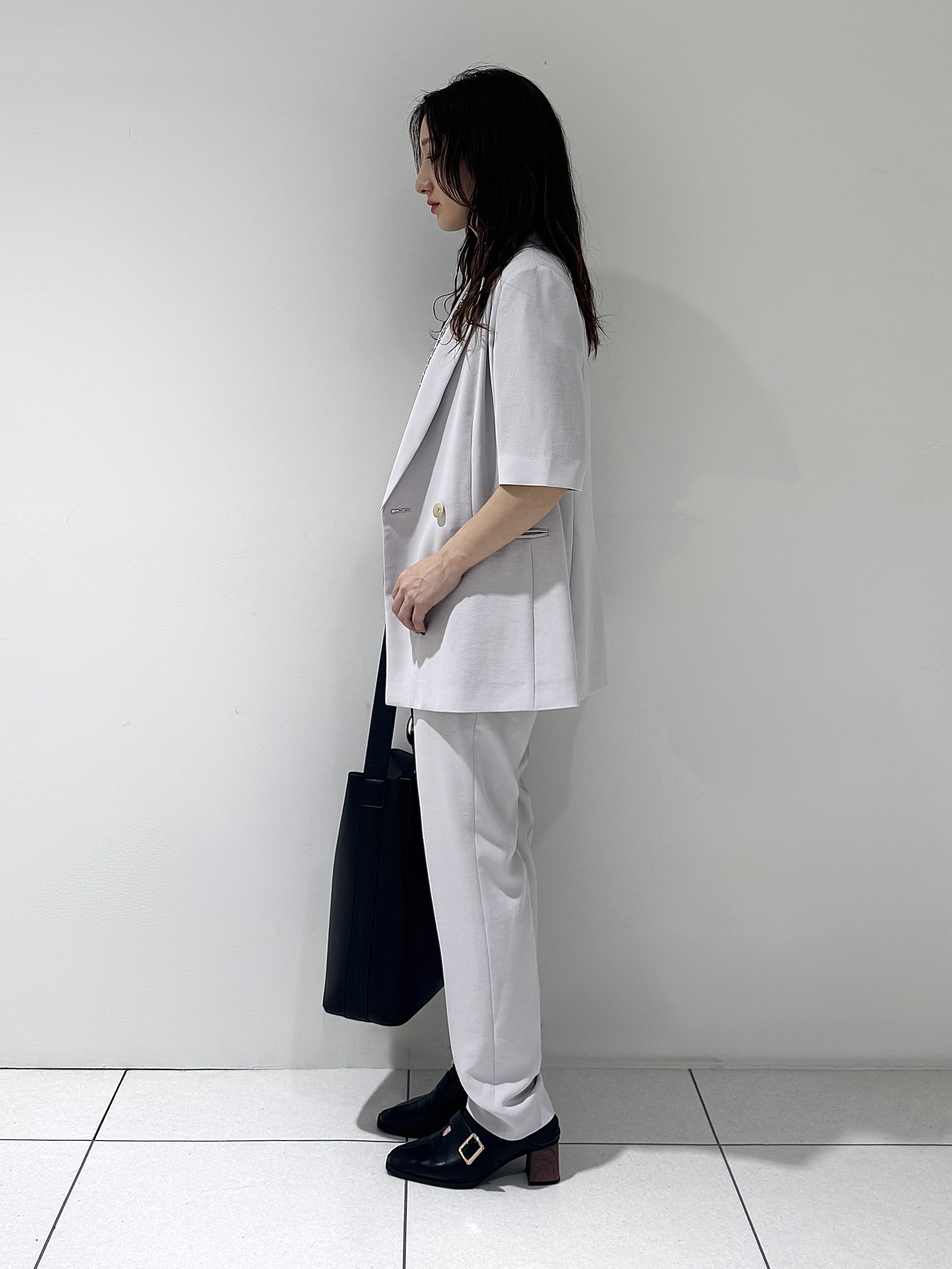そんさんの「INDIVI｜【着る日傘】ハーフスリーブダブルジャケット」を使ったコーディネート