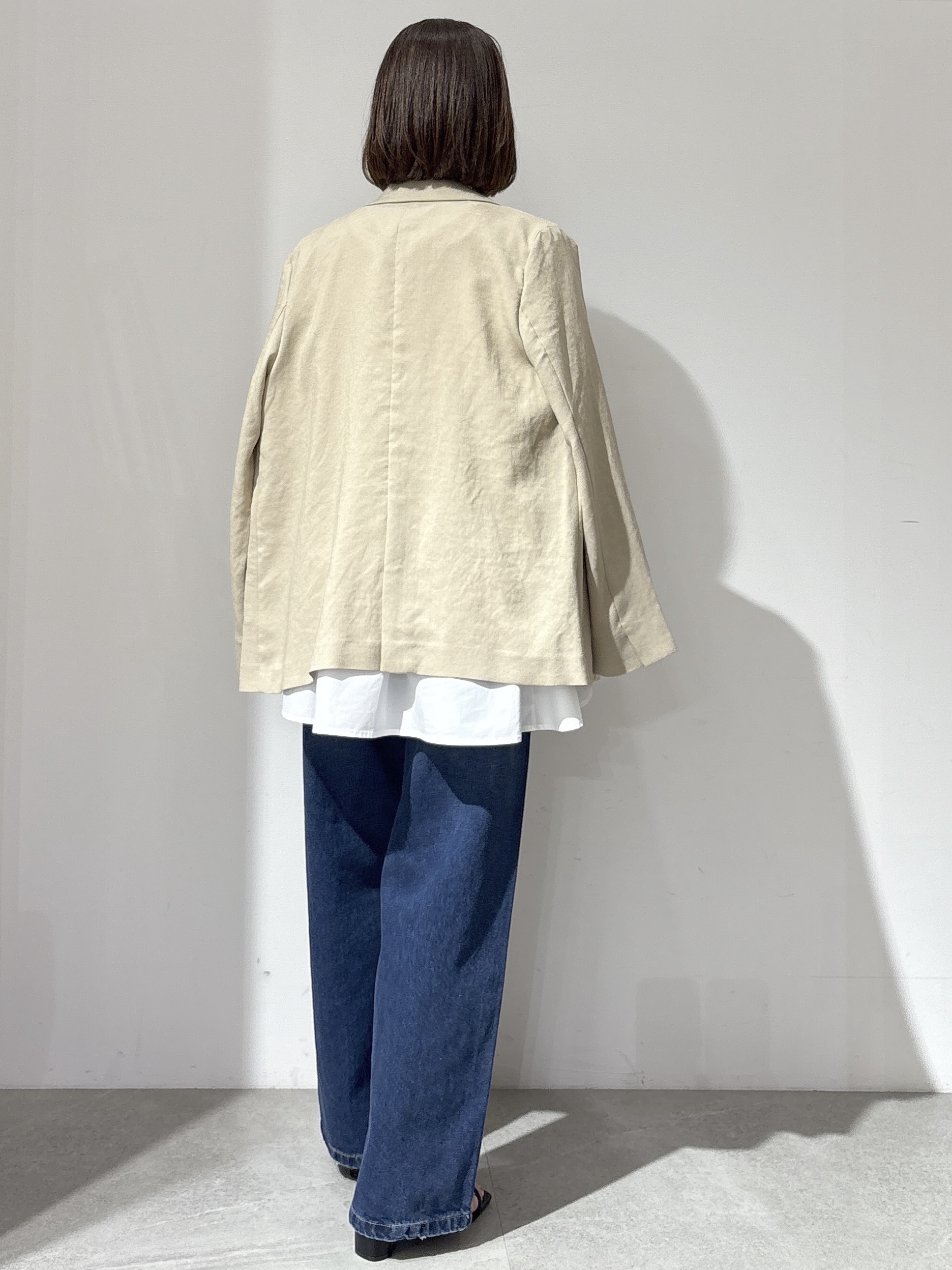 NAKAさんの「OPAQUE.CLIP｜【UV／接触冷感】ダブルブレストジャケット《防シワ加工／洗える》」を使ったコーディネート
