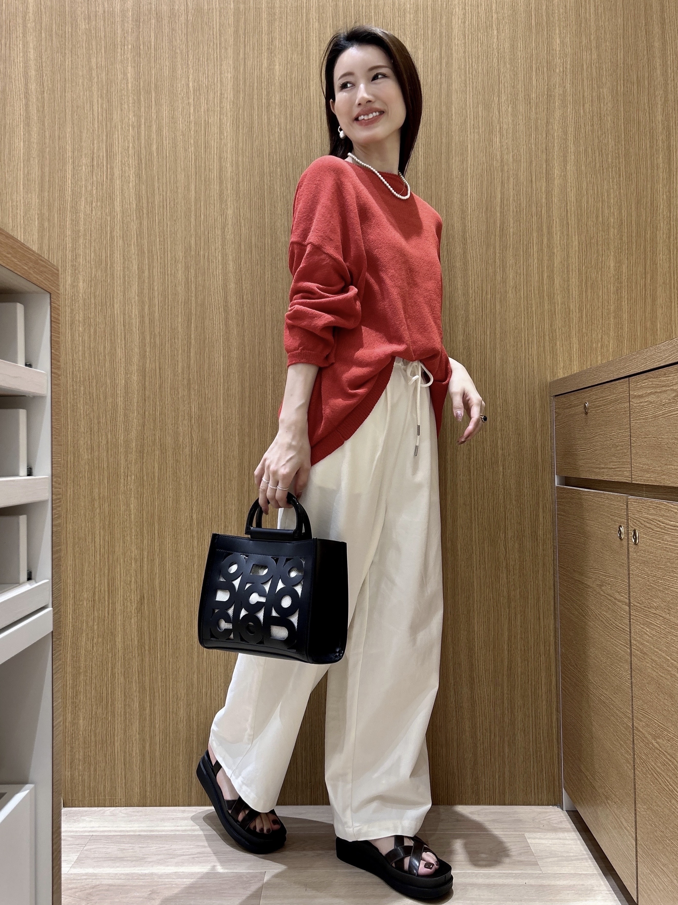 maiさんの「OPAQUE.CLIP｜麻混リラクシーニット【洗濯機OK】」を使ったコーディネート