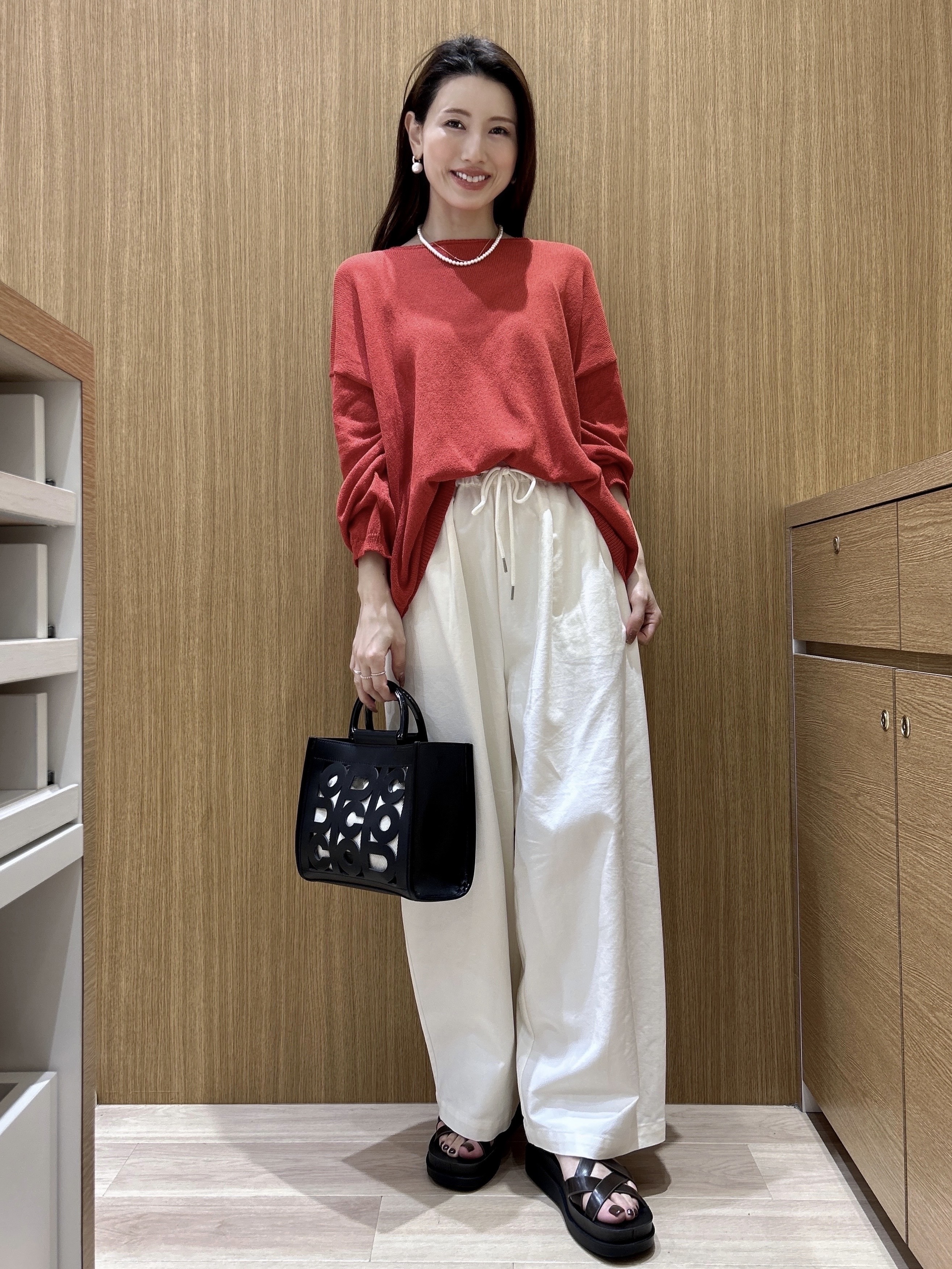maiさんの「OPAQUE.CLIP｜麻混リラクシーニット【洗濯機OK】」を使ったコーディネート