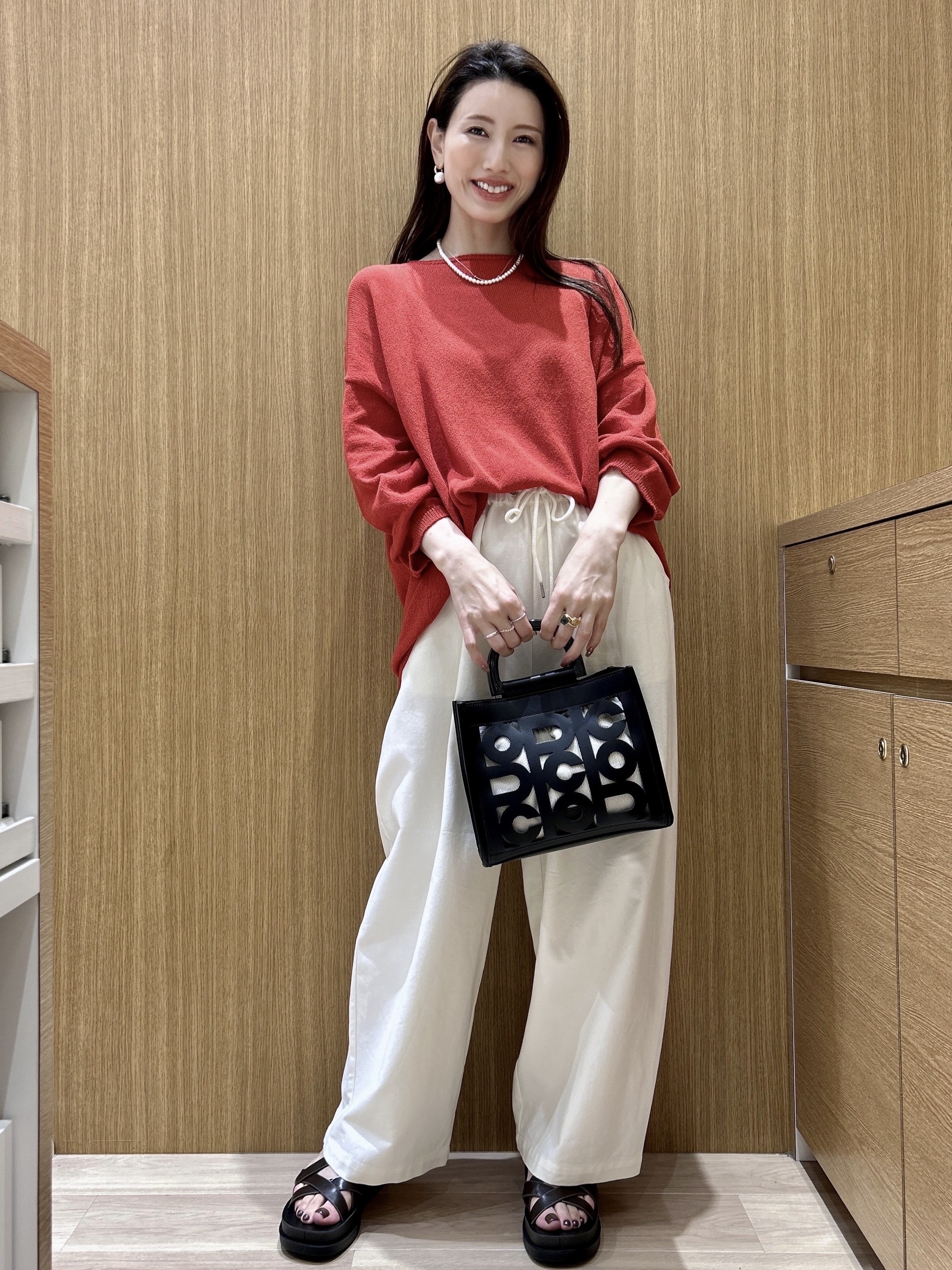 maiさんの「OPAQUE.CLIP｜麻混リラクシーニット【洗濯機OK】」を使ったコーディネート