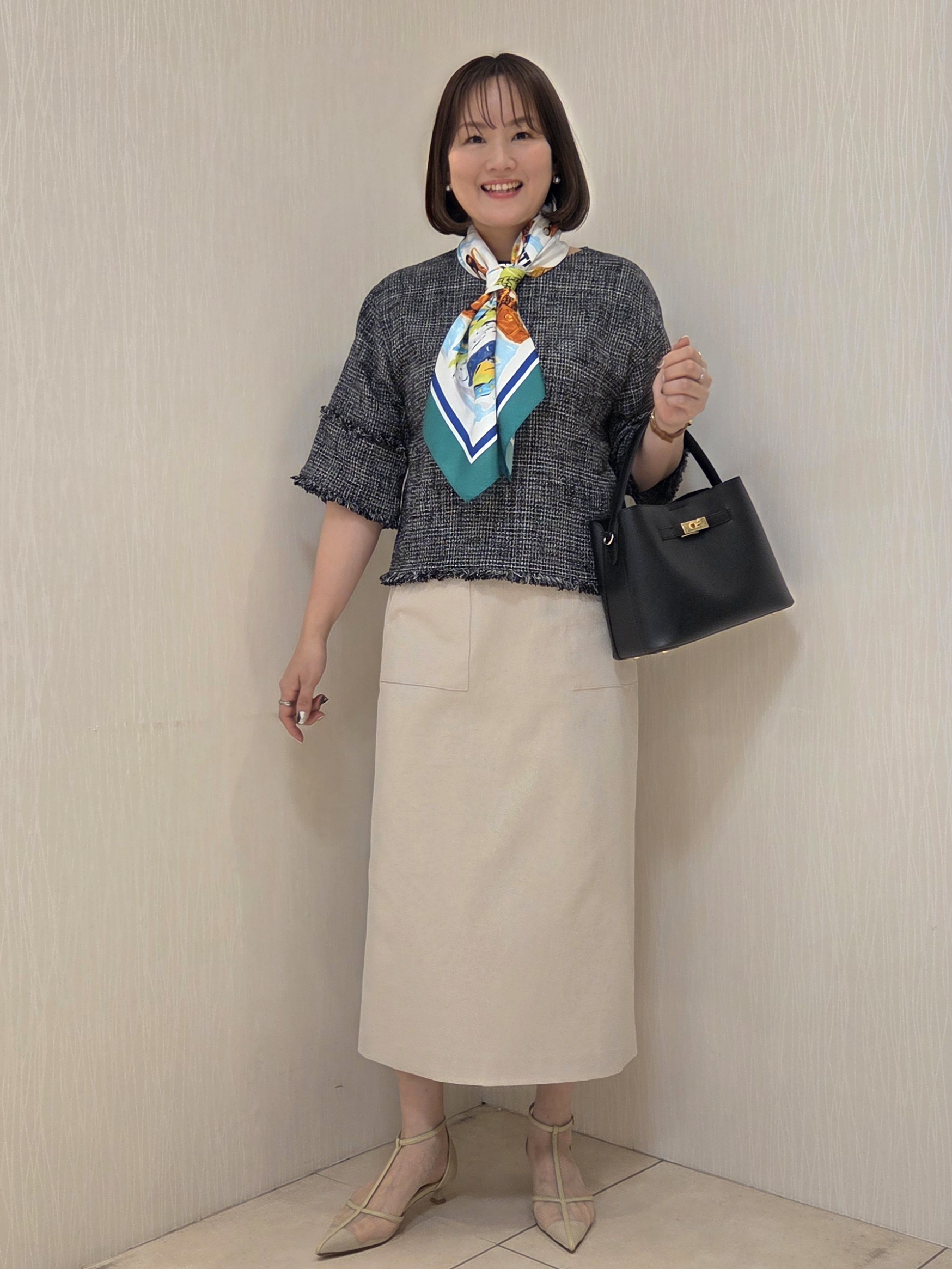 naokoさんの「UNTITLED｜【洗える/ストレッチ性】ダブルブレストジャケット」を使ったコーディネート
