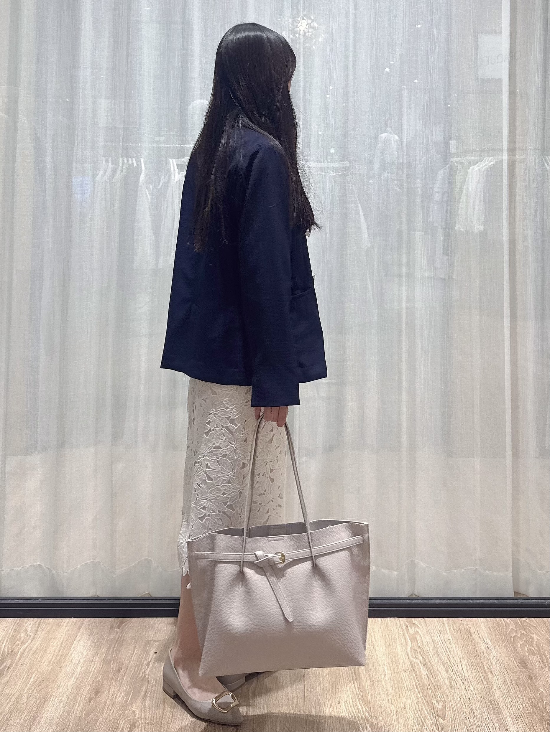 ぞうげさんの「OPAQUE.CLIP｜《再入荷》ダブルブレストテーラードジャケット【接触冷感／吸水速乾／イージーアイロン／防シワ／洗濯機O」を使ったコーディネート
