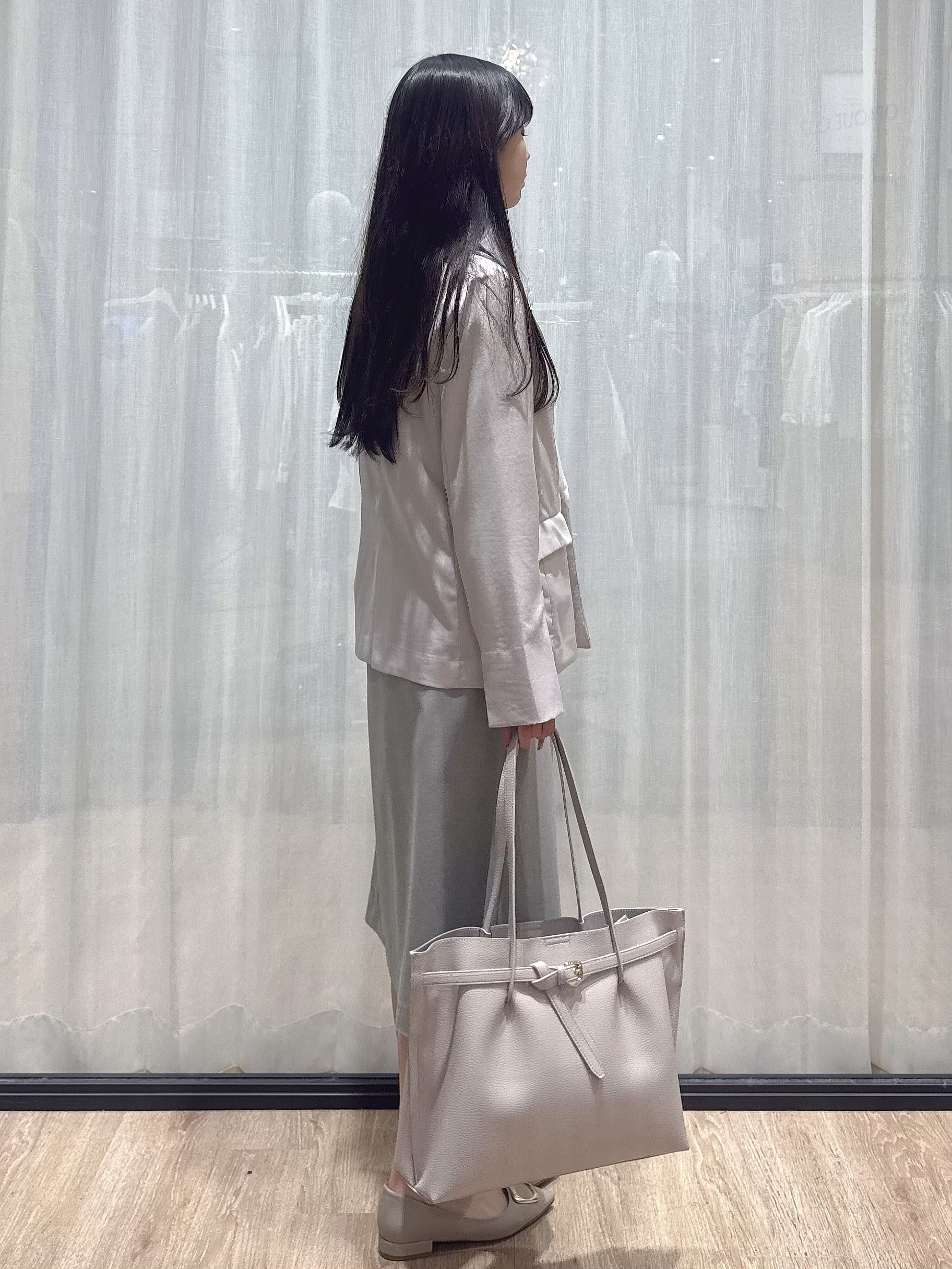 ぞうげさんの「OPAQUE.CLIP｜《再入荷》ダブルブレストテーラードジャケット【接触冷感／吸水速乾／イージーアイロン／防シワ／洗濯機O」を使ったコーディネート