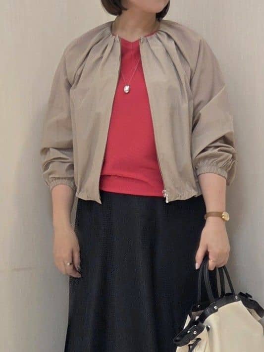 naokoさんの「UNTITLED｜【11色展開/体型カバー】前後2WAYフレンチスリーブニット」を使ったコーディネート