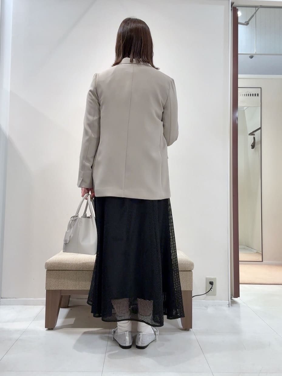 YUIさんの「UNTITLED｜【洗える/ストレッチ性】ダブルブレストジャケット」を使ったコーディネート