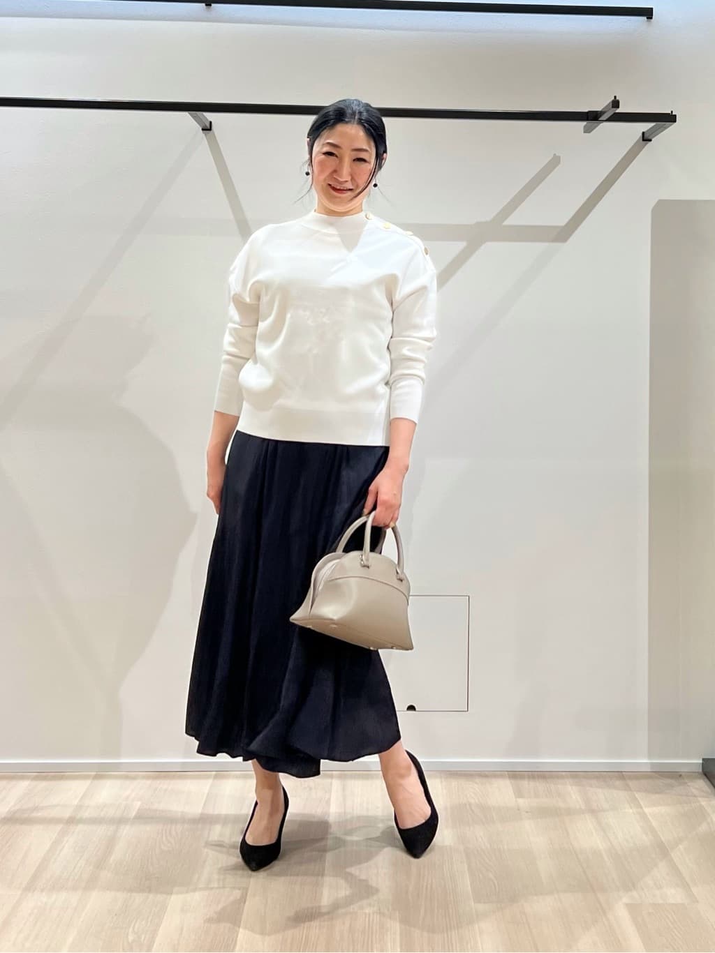 TOMOMIさんの「UNTITLED｜【洗える】ミラノリブニット」を使ったコーディネート