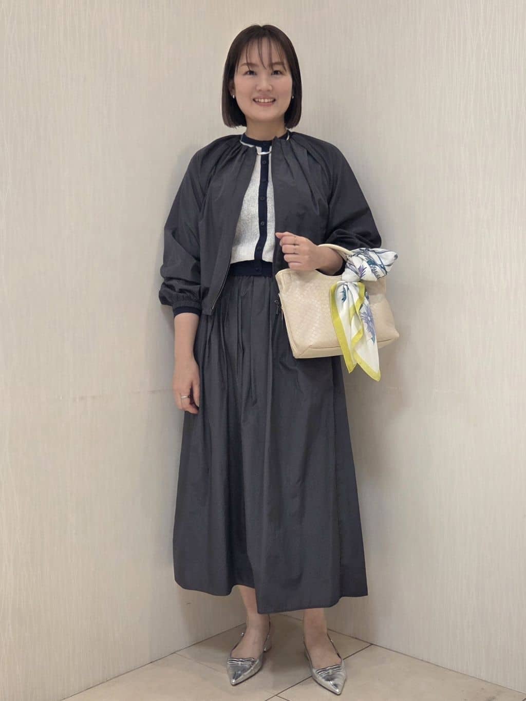 naokoさんの「UNTITLED｜【セットアップ可/はっ水】シャイニータイプライターブルゾン」を使ったコーディネート