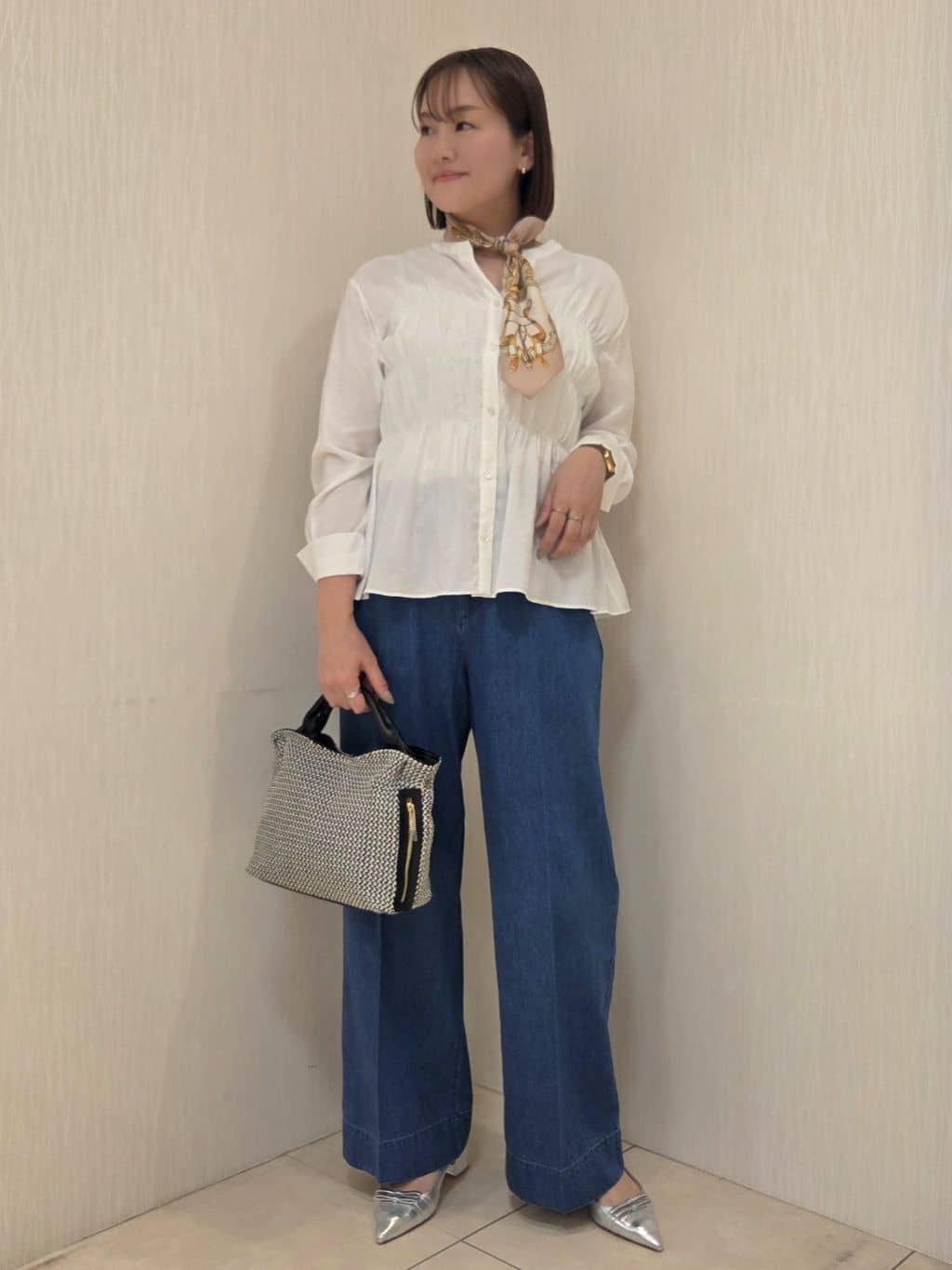 naokoさんの「UNTITLED｜【セットアップ可/はっ水】シャイニータイプライターブルゾン」を使ったコーディネート