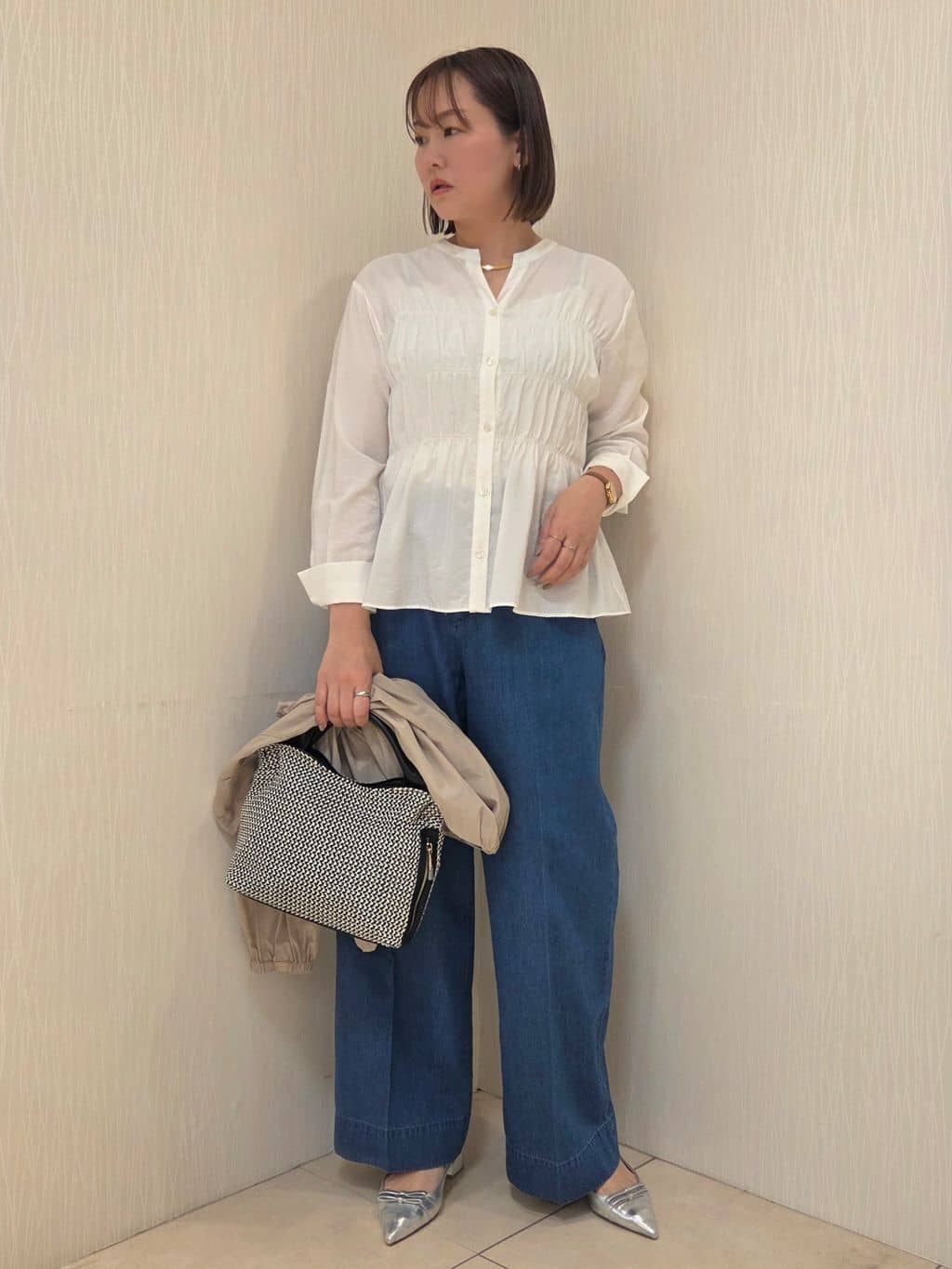 naokoさんの「UNTITLED｜【セットアップ可/はっ水】シャイニータイプライターブルゾン」を使ったコーディネート