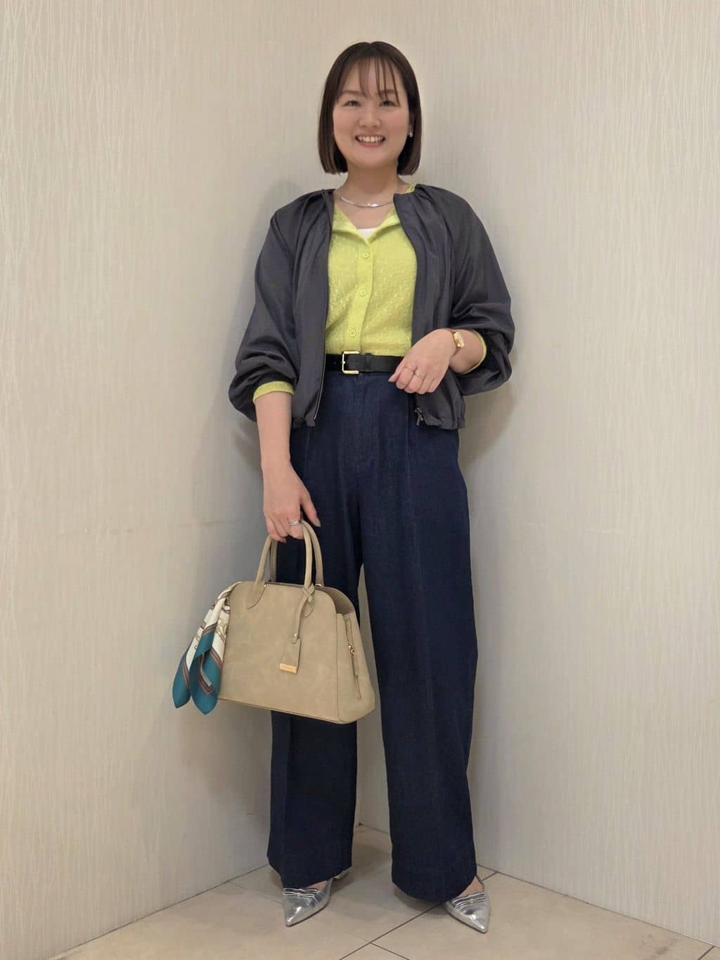 naokoさんの「UNTITLED｜【セットアップ可/はっ水】シャイニータイプライターブルゾン」を使ったコーディネート