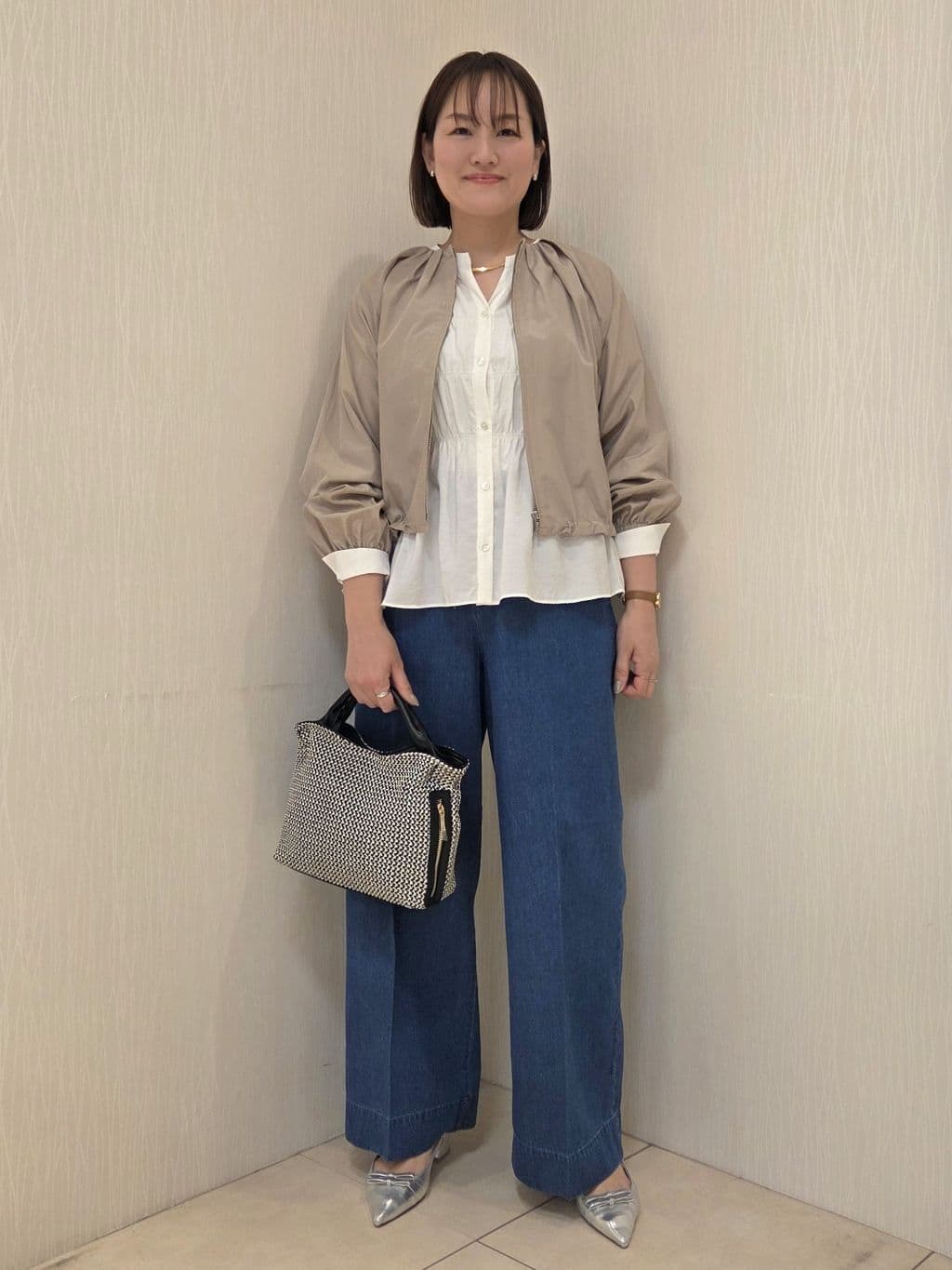 naokoさんの「UNTITLED｜【セットアップ可/はっ水】シャイニータイプライターブルゾン」を使ったコーディネート