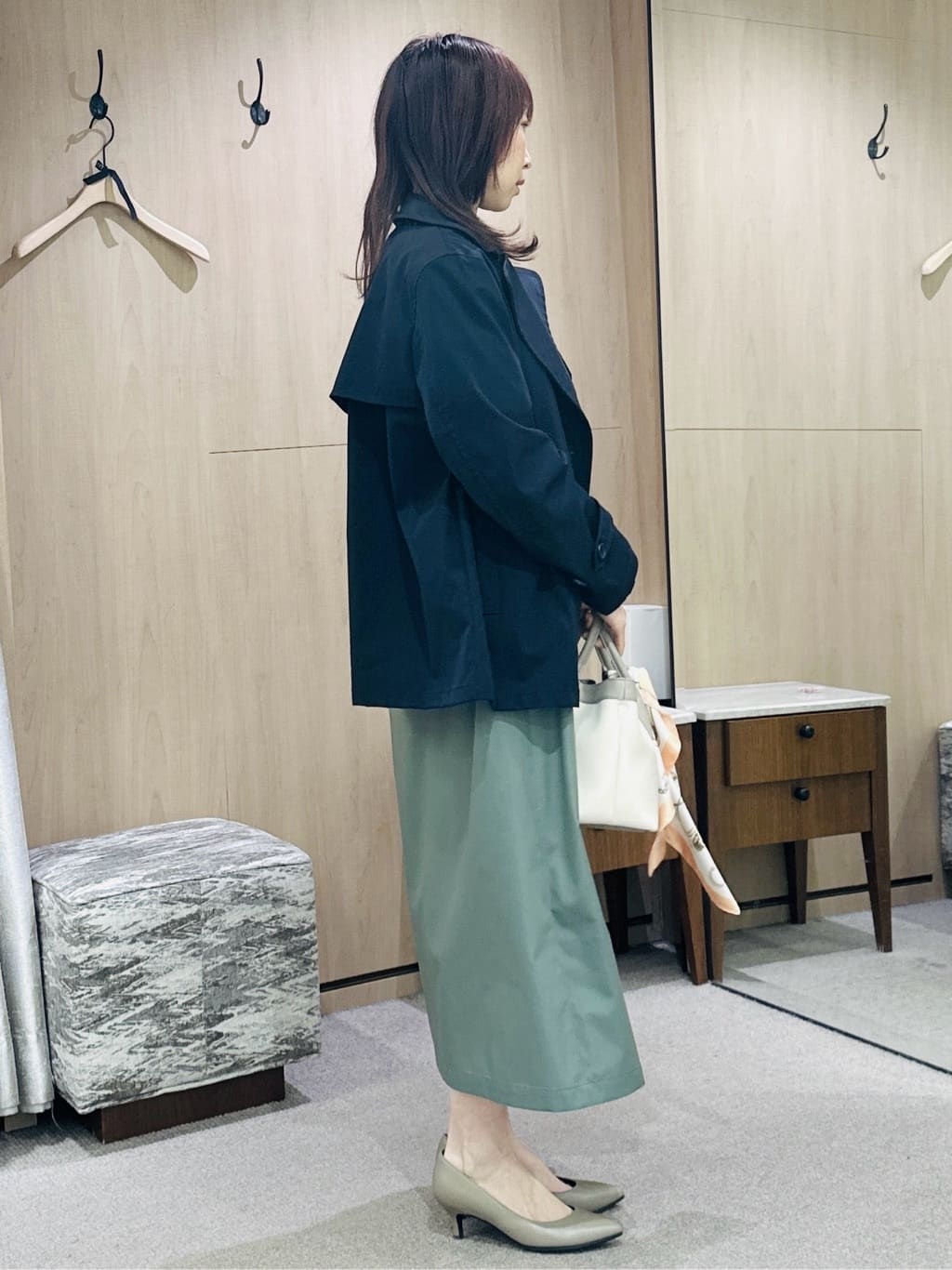 Miwaさんの「UNTITLED｜【洗える/前開きボタン】シャンブレーシャツワンピース」を使ったコーディネート