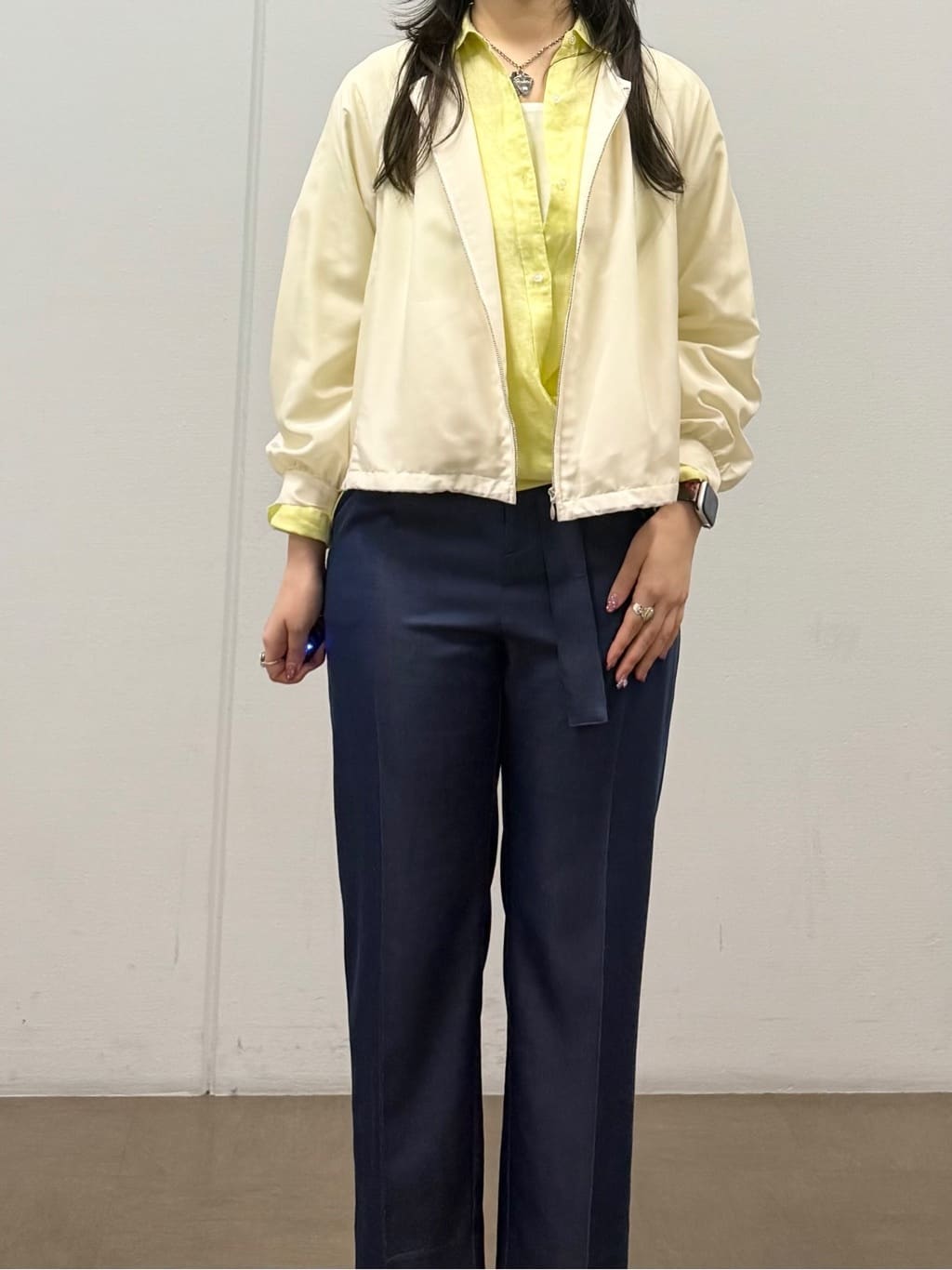 mizukiさんの「INDIVI｜【洗える／大人シアー】エアリー バルーンブルゾン」を使ったコーディネート