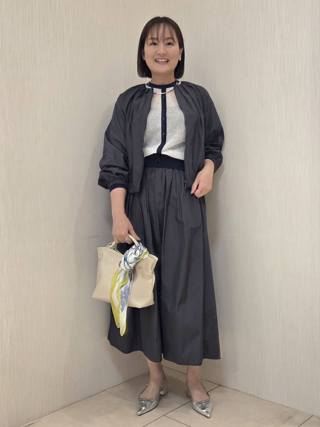 naokoさんの「UNTITLED｜【セットアップ可/はっ水】シャイニータイプライターブルゾン」を使ったコーディネート