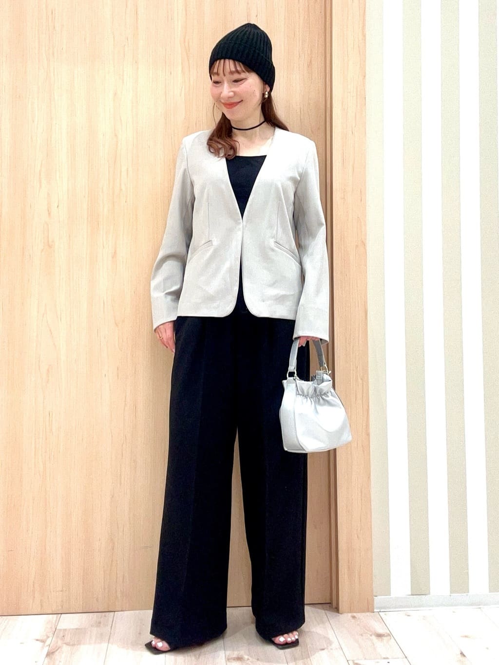ririさんの「SHOO･LA･RUE｜【洗濯機可/UV/SS-3L】すっきり好印象 ノーカラージャケット」を使ったコーディネート