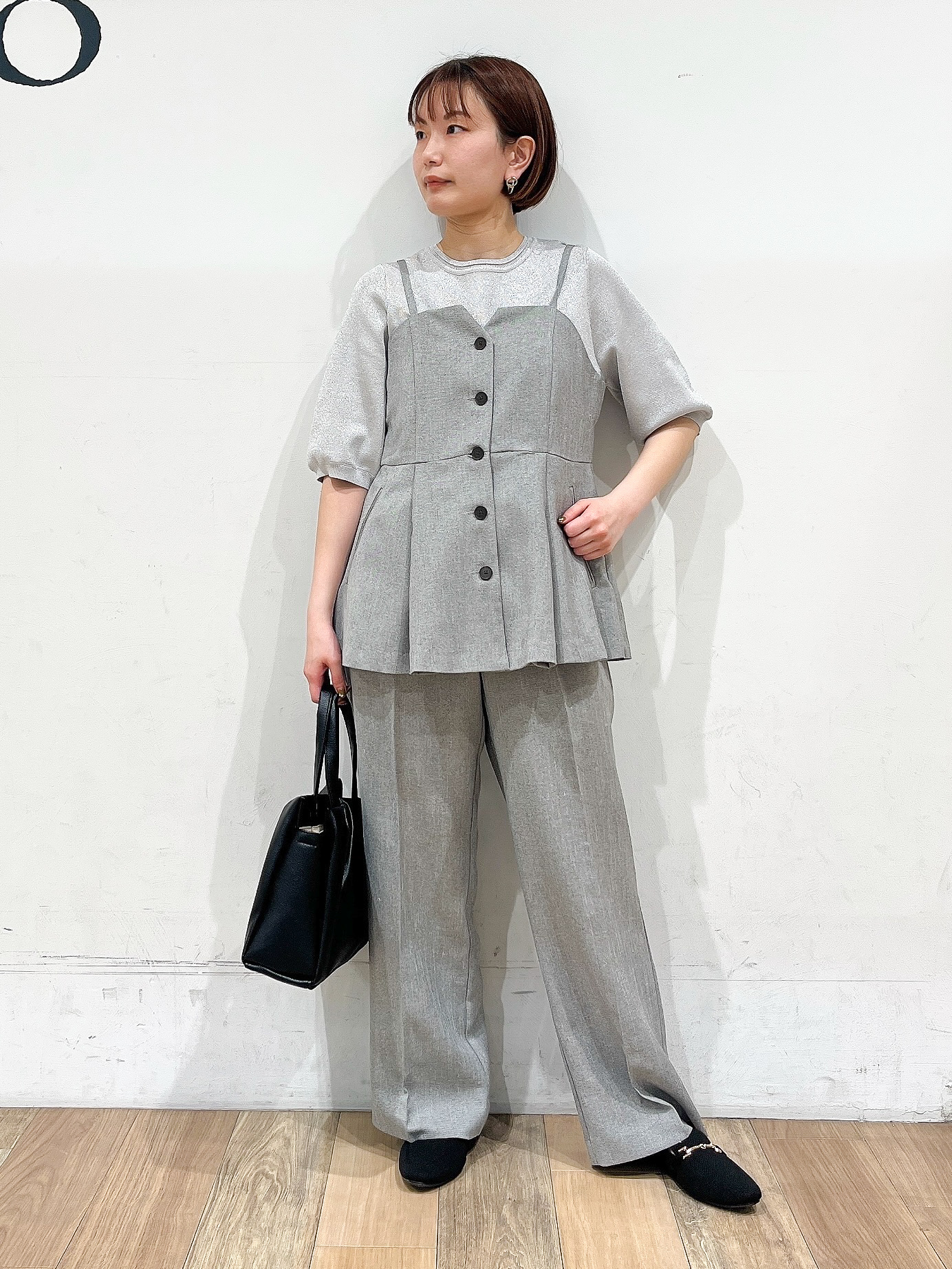 山さんさんの「grove｜【貴島明日香さん着用】リネンライクカラーレスジャケット」を使ったコーディネート