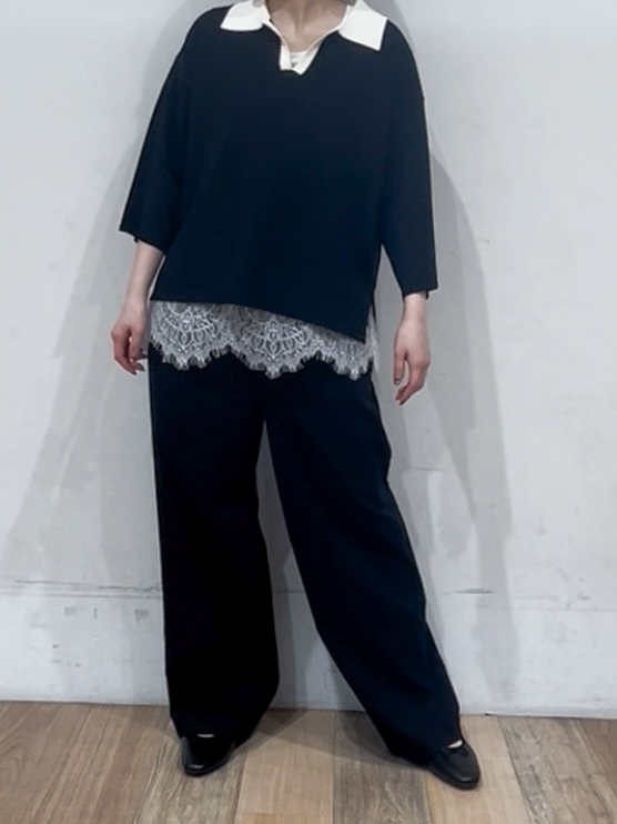 山さんさんの「grove｜【ひんやり＆UVカット】ラガークロップドプルオーバー」を使ったコーディネート