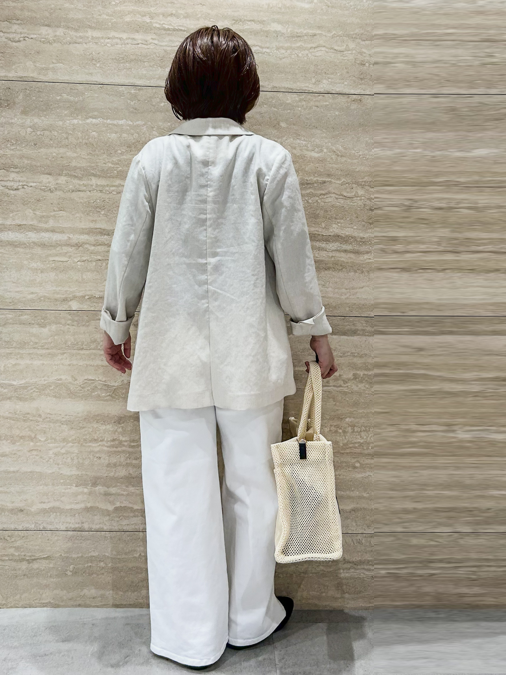 NAMIさんの「OPAQUE.CLIP｜【UV／接触冷感】ダブルブレストジャケット《防シワ加工／洗える》」を使ったコーディネート