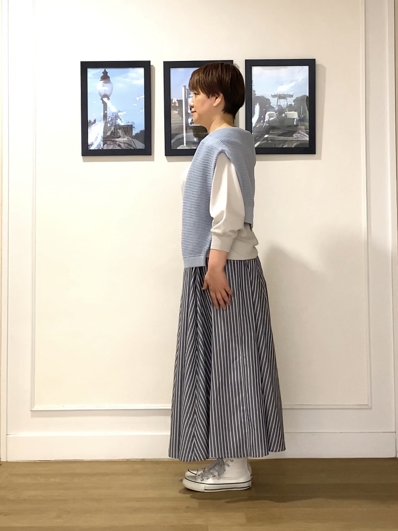 Hiroさんの「Dessin｜【洗える】コットンメッシュニットカーディガン」を使ったコーディネート