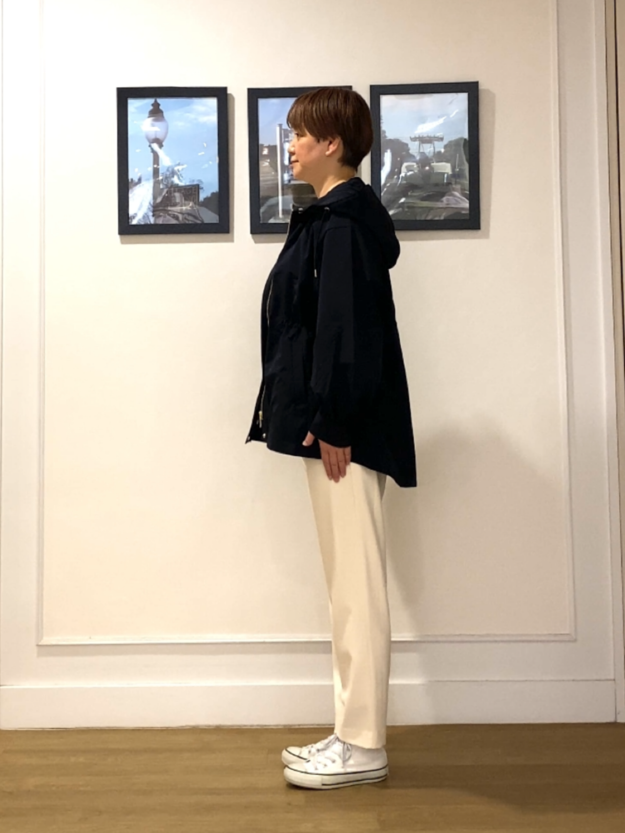Hiroさんの「Dessin｜【撥水・洗える】フーデッドライトブルゾン」を使ったコーディネート