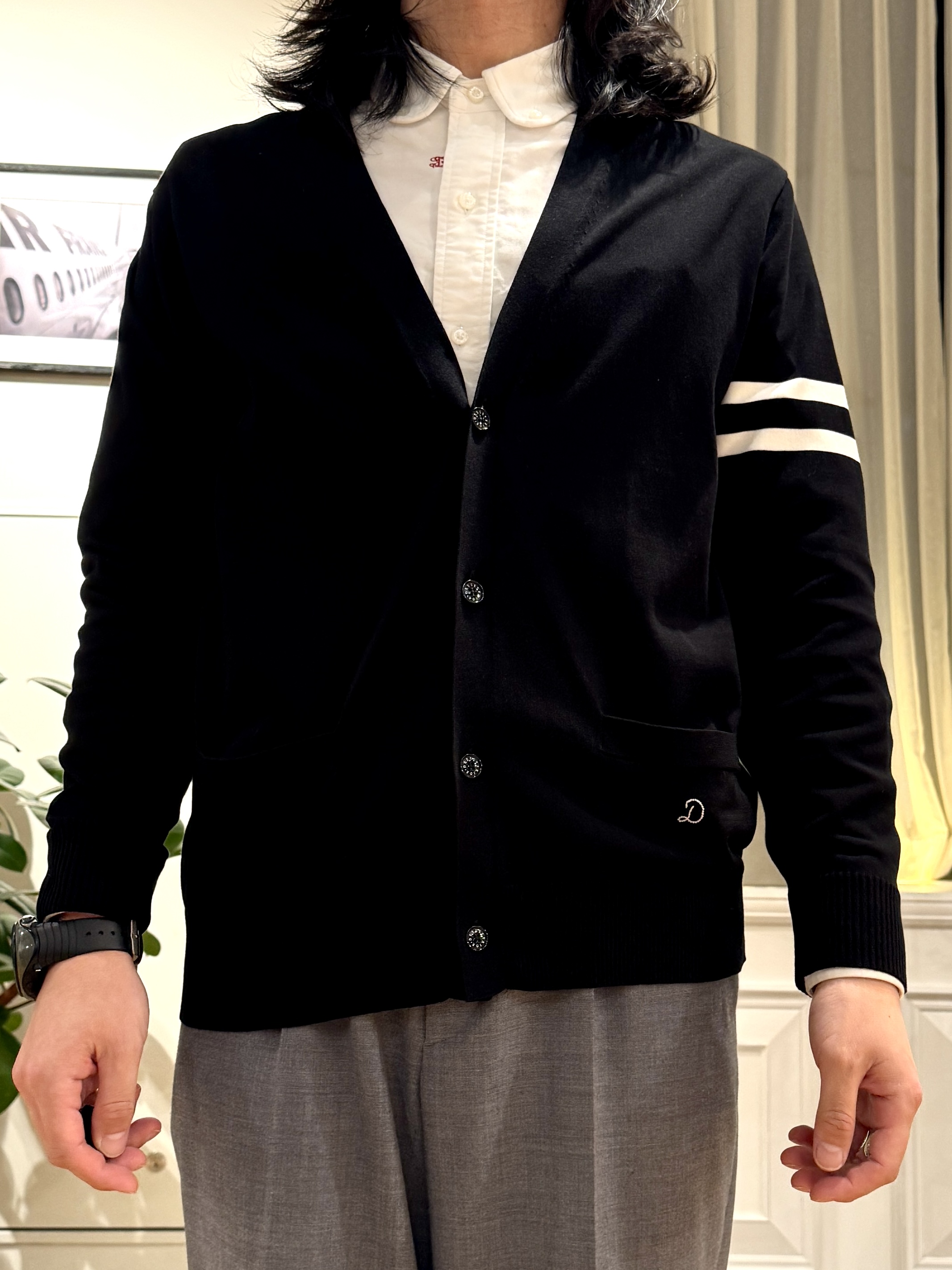 kawarataniさんの「DRESSTERIOR｜【ウォッシャブル】コットンシルク ニットカーディガン」を使ったコーディネート