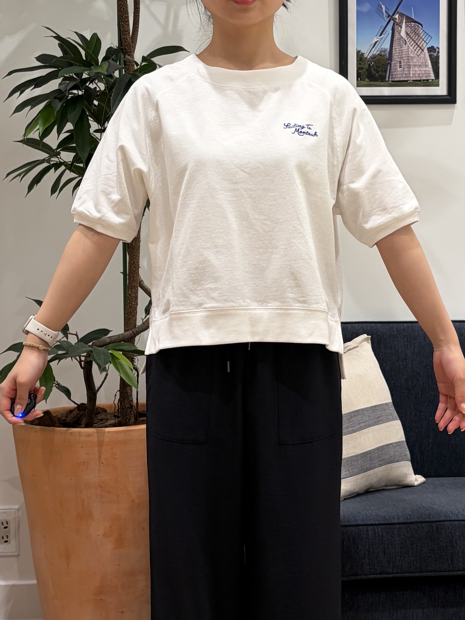 reinaさんの「Dessin｜【洗える】シアーカラーシャツ」を使ったコーディネート