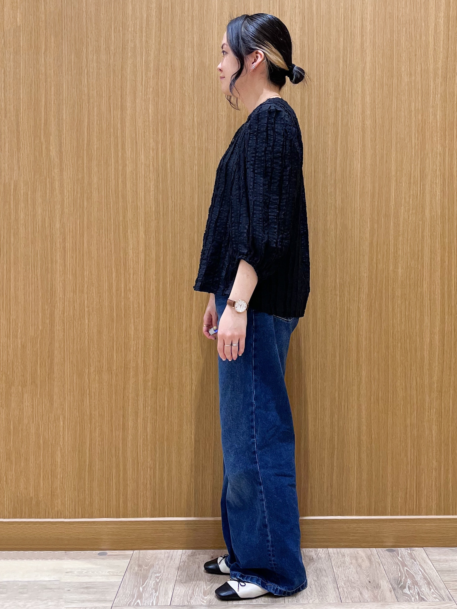 aさんの「OPAQUE.CLIP｜フリンジジャカードブラウス【洗濯機OK】」を使ったコーディネート