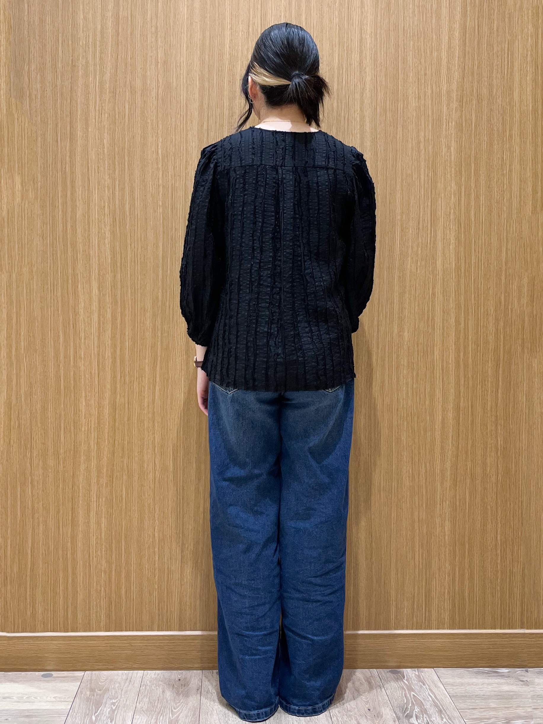aさんの「OPAQUE.CLIP｜フリンジジャカードブラウス【洗濯機OK】」を使ったコーディネート