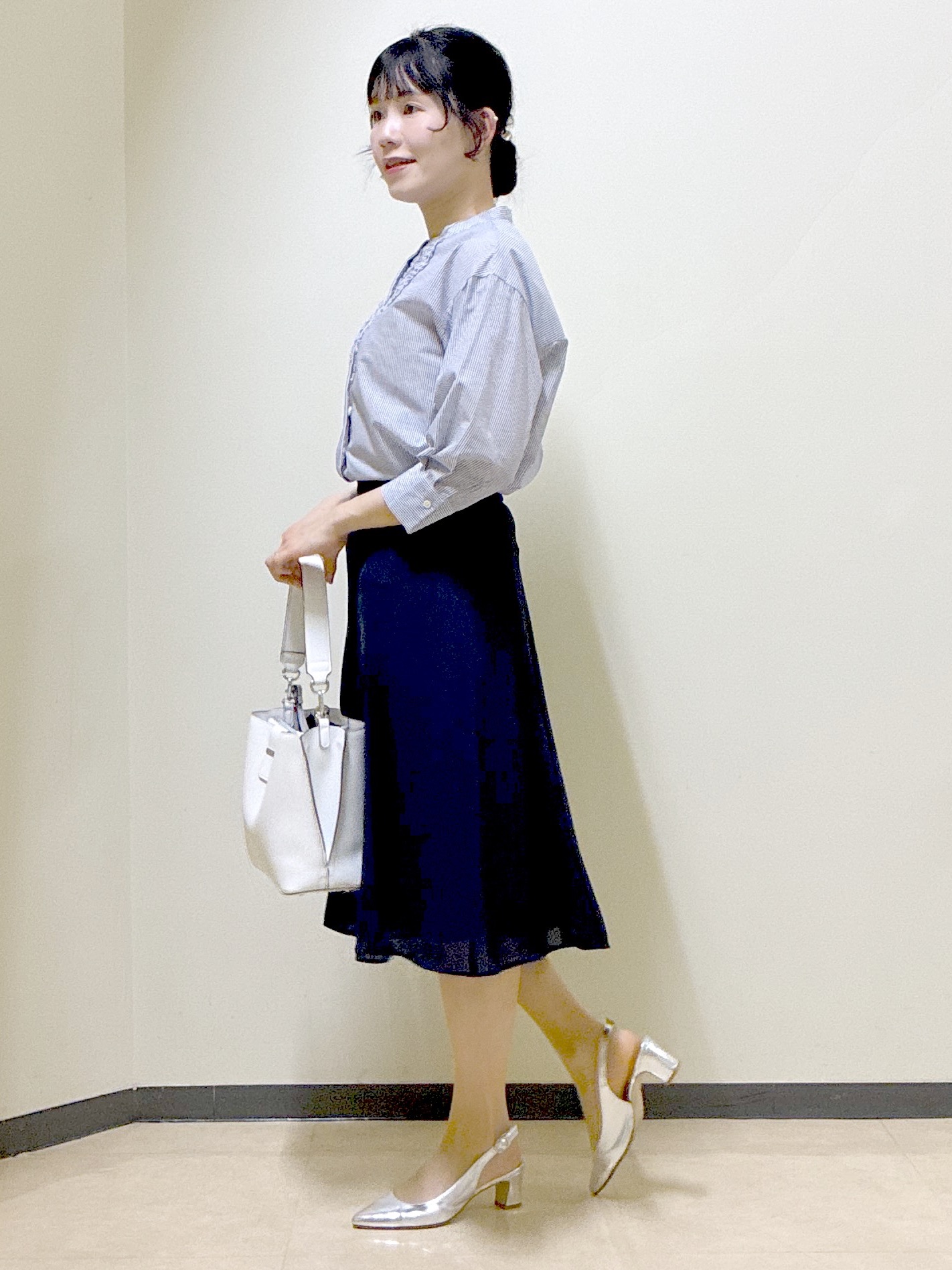  beni_gingerさんの「Reflect｜【接触冷感】八分袖フロントフリルブラウス」を使ったコーディネート