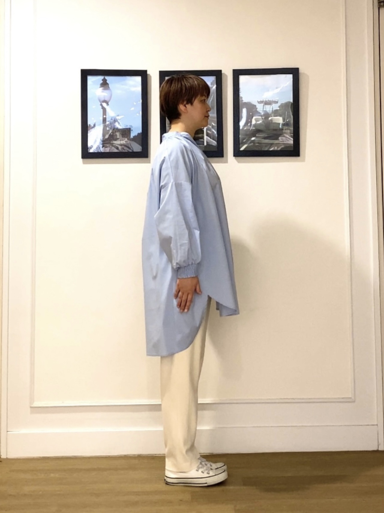 Hiroさんの「Dessin｜【洗える】シャーリングネックチュニックシャツ」を使ったコーディネート
