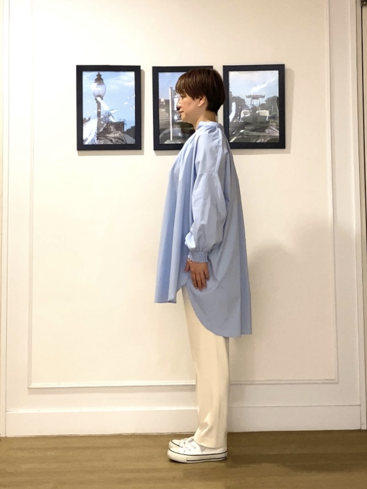 Hiroさんの「Dessin｜【洗える】シャーリングネックチュニックシャツ」を使ったコーディネート