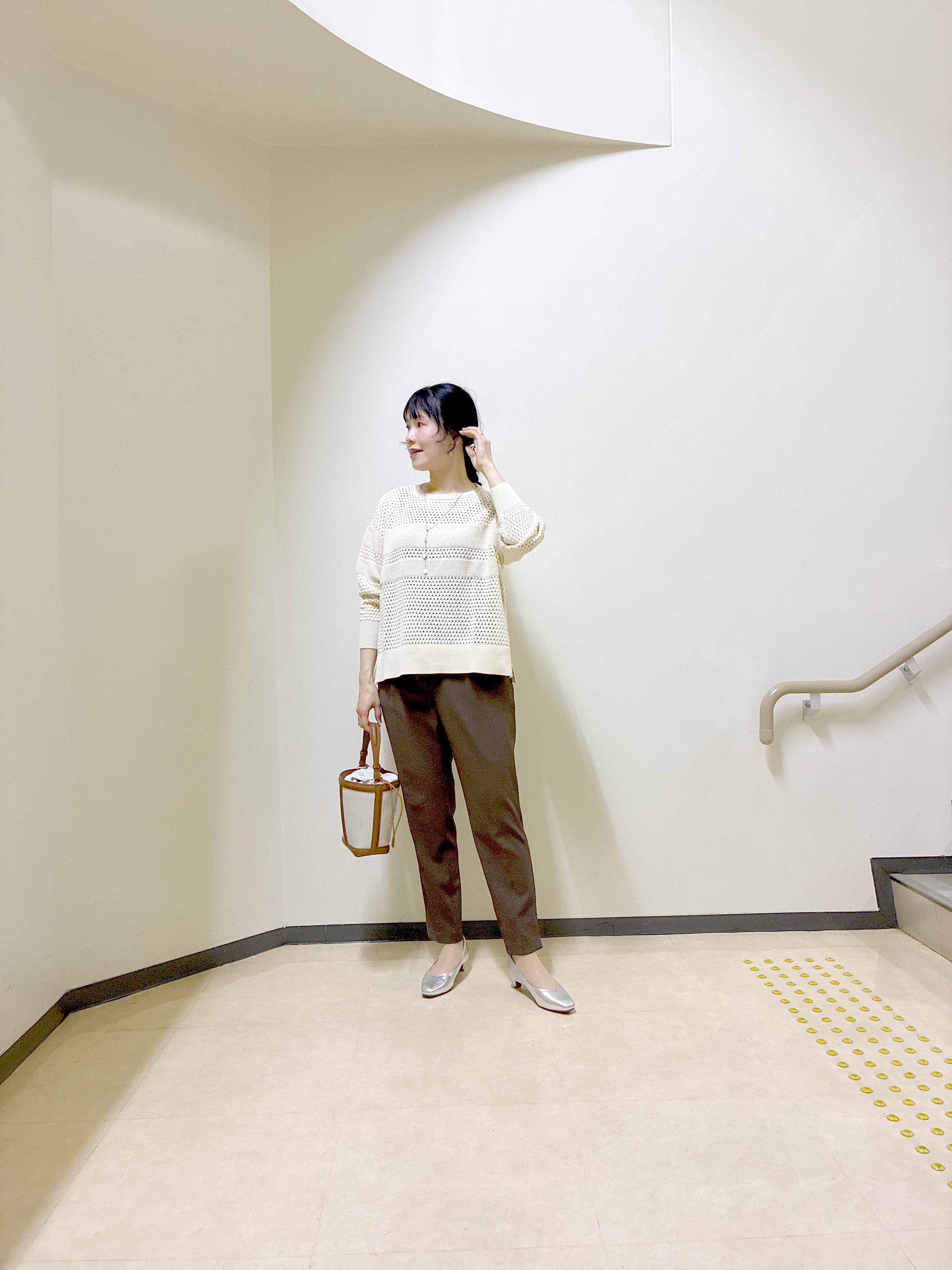  beni_gingerさんの「Reflect｜【レイヤードにおすすめ◎】メッシュ風ドライタッチニット」を使ったコーディネート