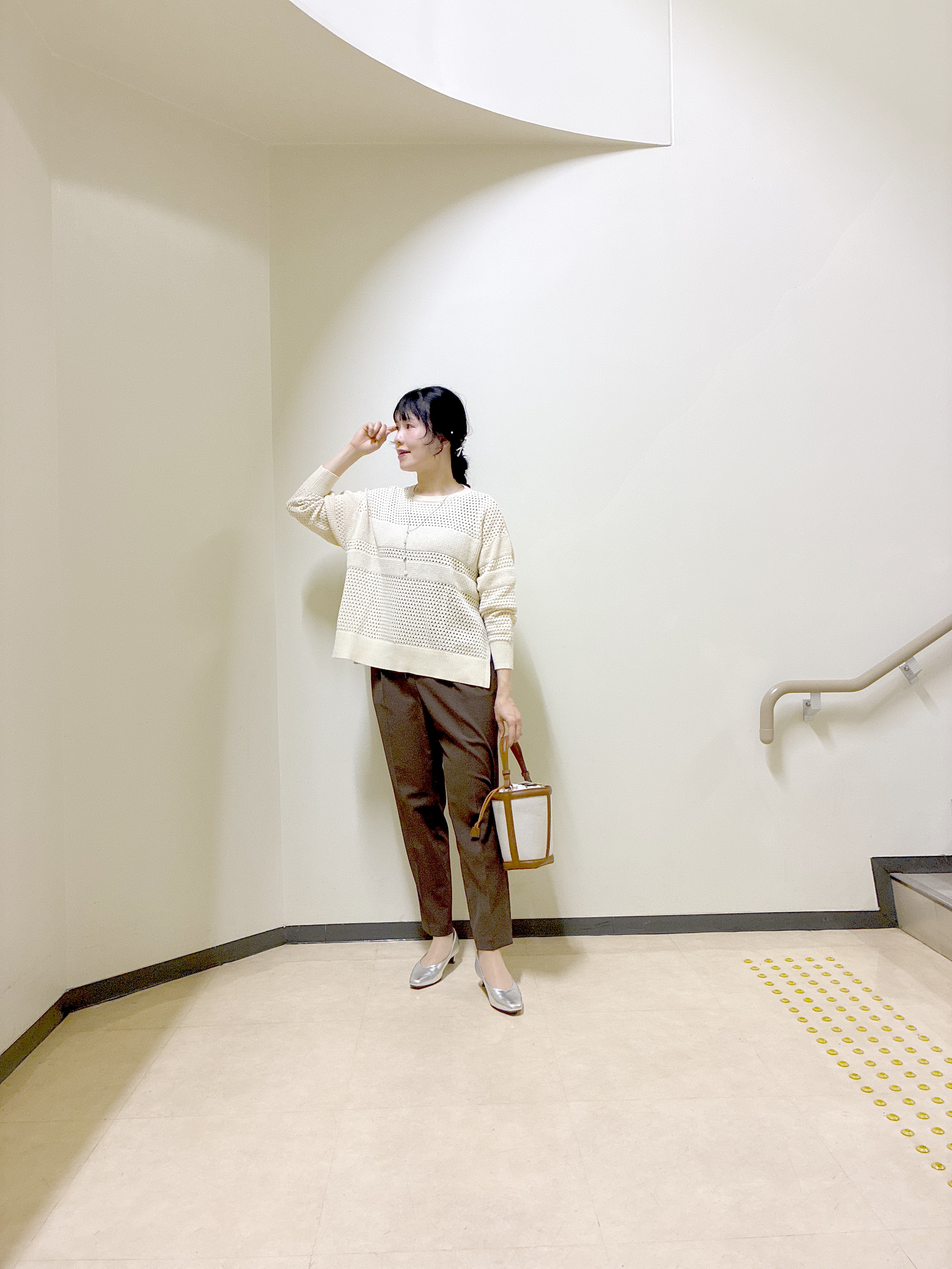 beni_gingerさんの「Reflect｜【レイヤードにおすすめ◎】メッシュ風ドライタッチニット」を使ったコーディネート