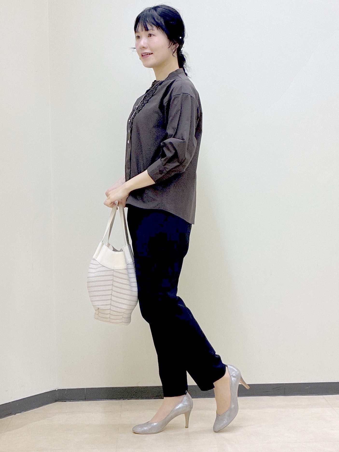  beni_gingerさんの「Reflect｜【接触冷感】八分袖フロントフリルブラウス」を使ったコーディネート