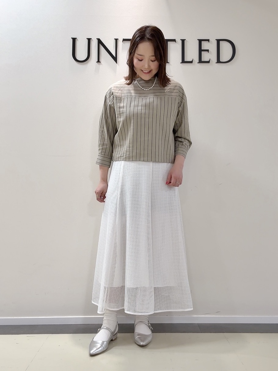 YUIさんの「UNTITLED｜【洗える/6分袖】ボートネックブラウス」を使ったコーディネート