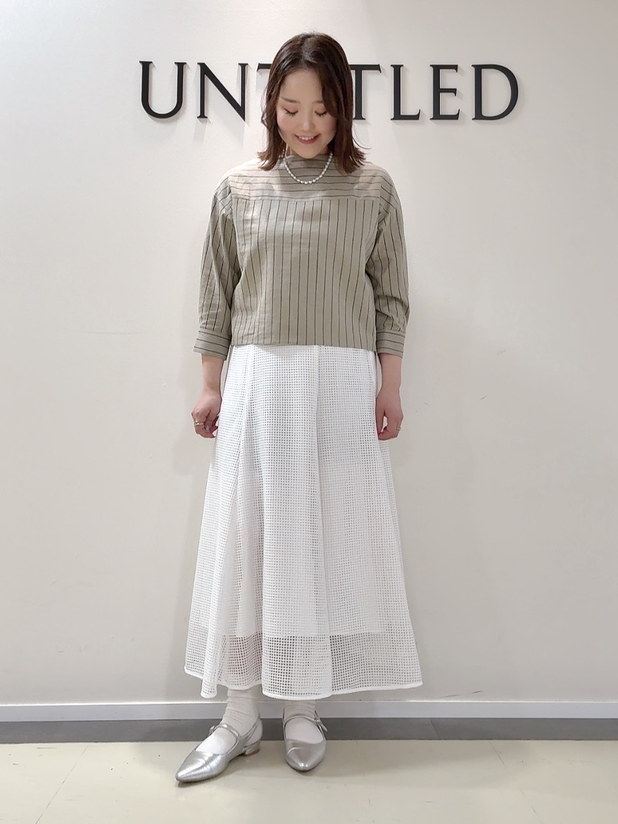 YUIさんの「UNTITLED｜【洗える/6分袖】ボートネックブラウス」を使ったコーディネート