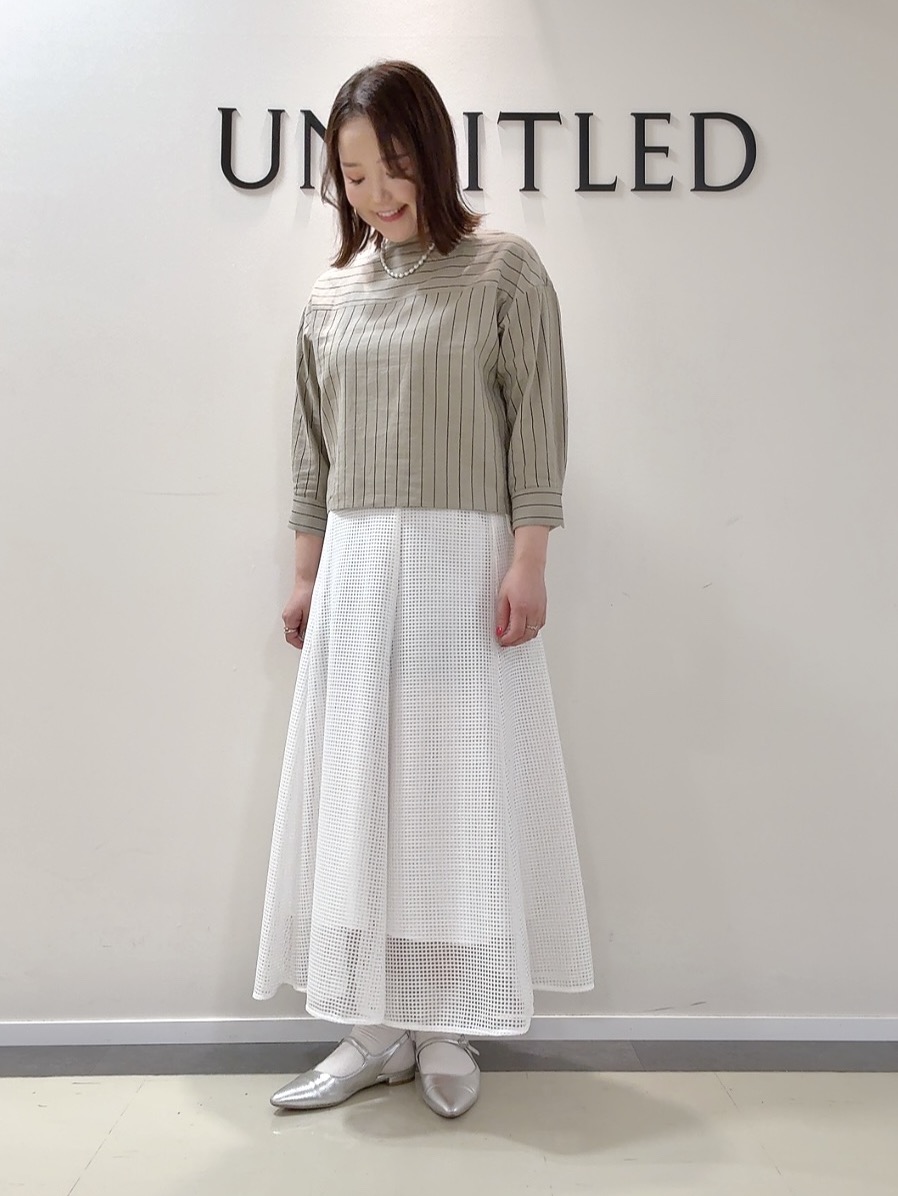 YUIさんの「UNTITLED｜【洗える/6分袖】ボートネックブラウス」を使ったコーディネート