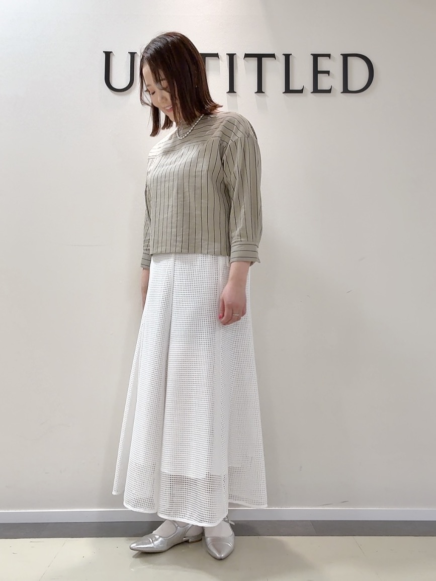 YUIさんの「UNTITLED｜【洗える/6分袖】ボートネックブラウス」を使ったコーディネート
