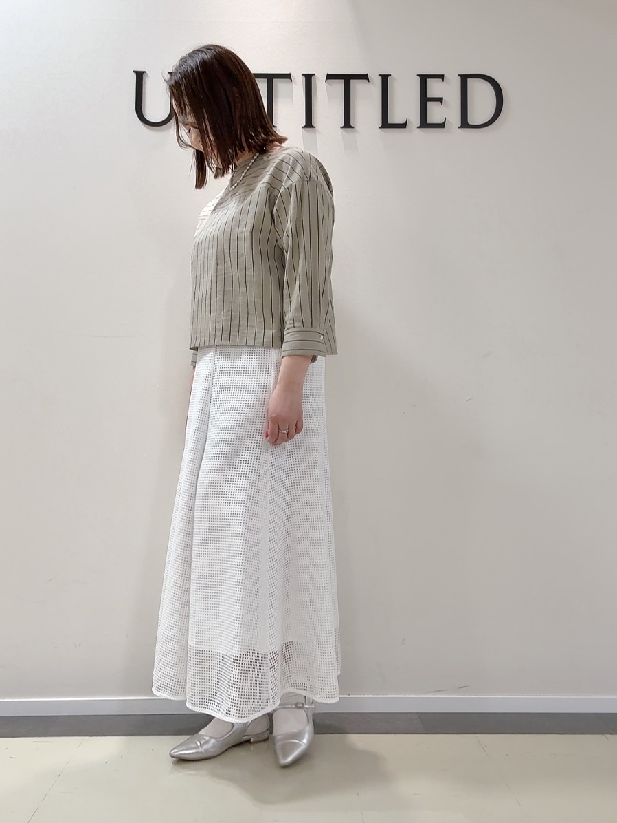 YUIさんの「UNTITLED｜【洗える/6分袖】ボートネックブラウス」を使ったコーディネート
