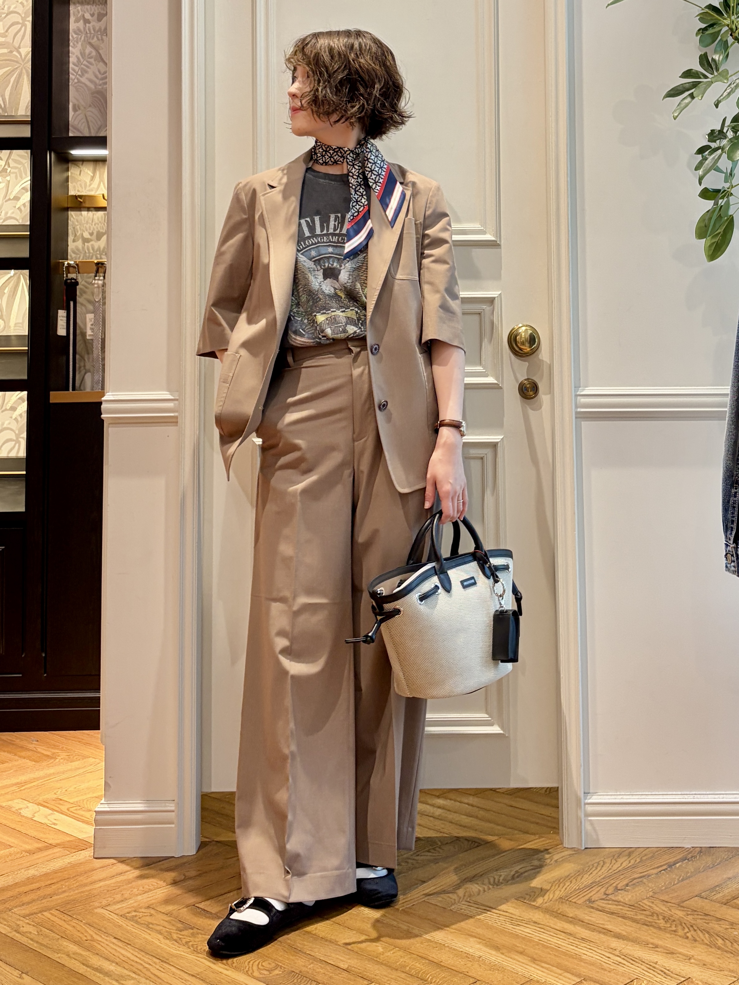 nakaoさんの「DRESSTERIOR｜【接触冷感/セットアップ可】 2WAYストレッチスリークオータージャケット」を使ったコーディネート